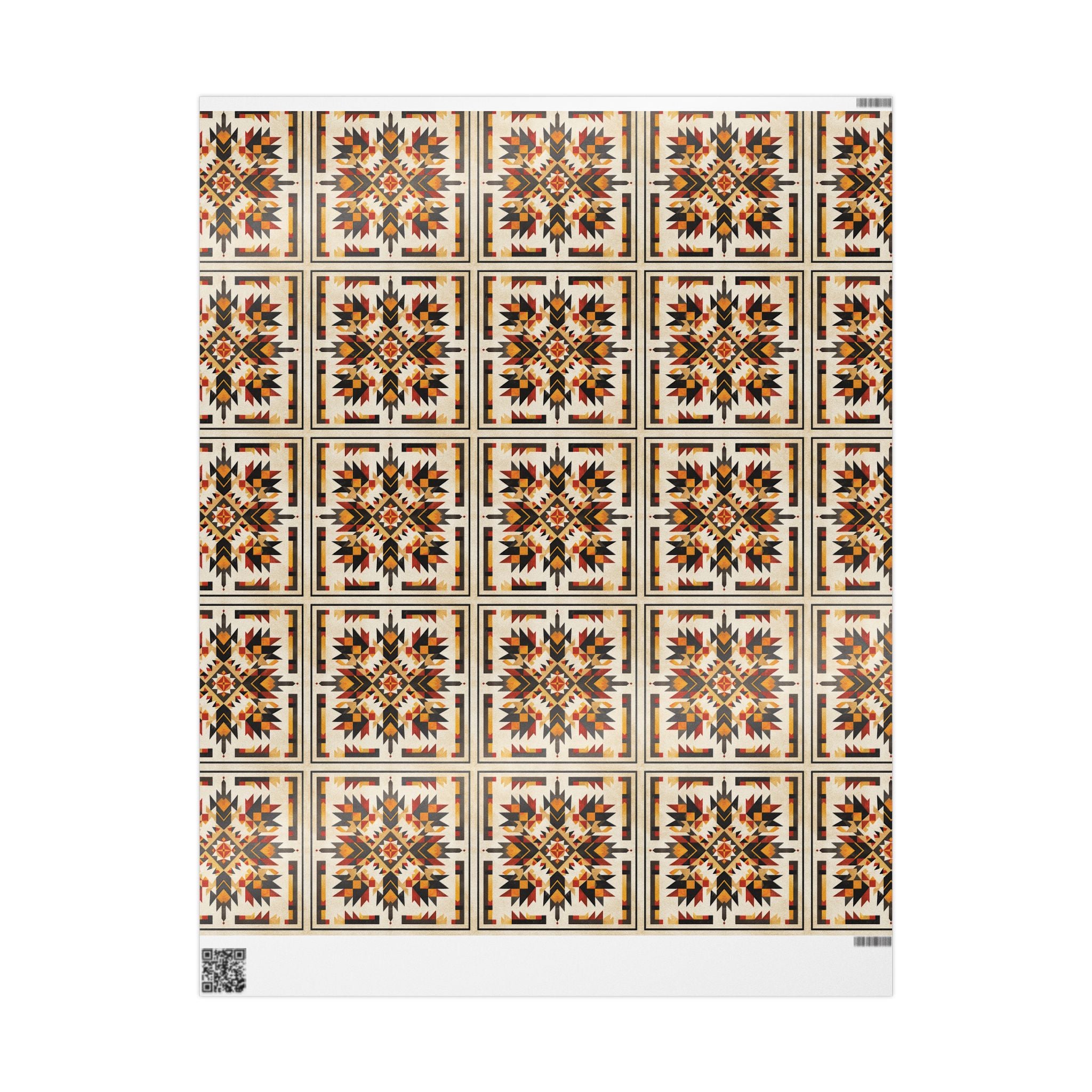 Sunburst Spirit – Plains Cree Geometric Wrapping Paper
