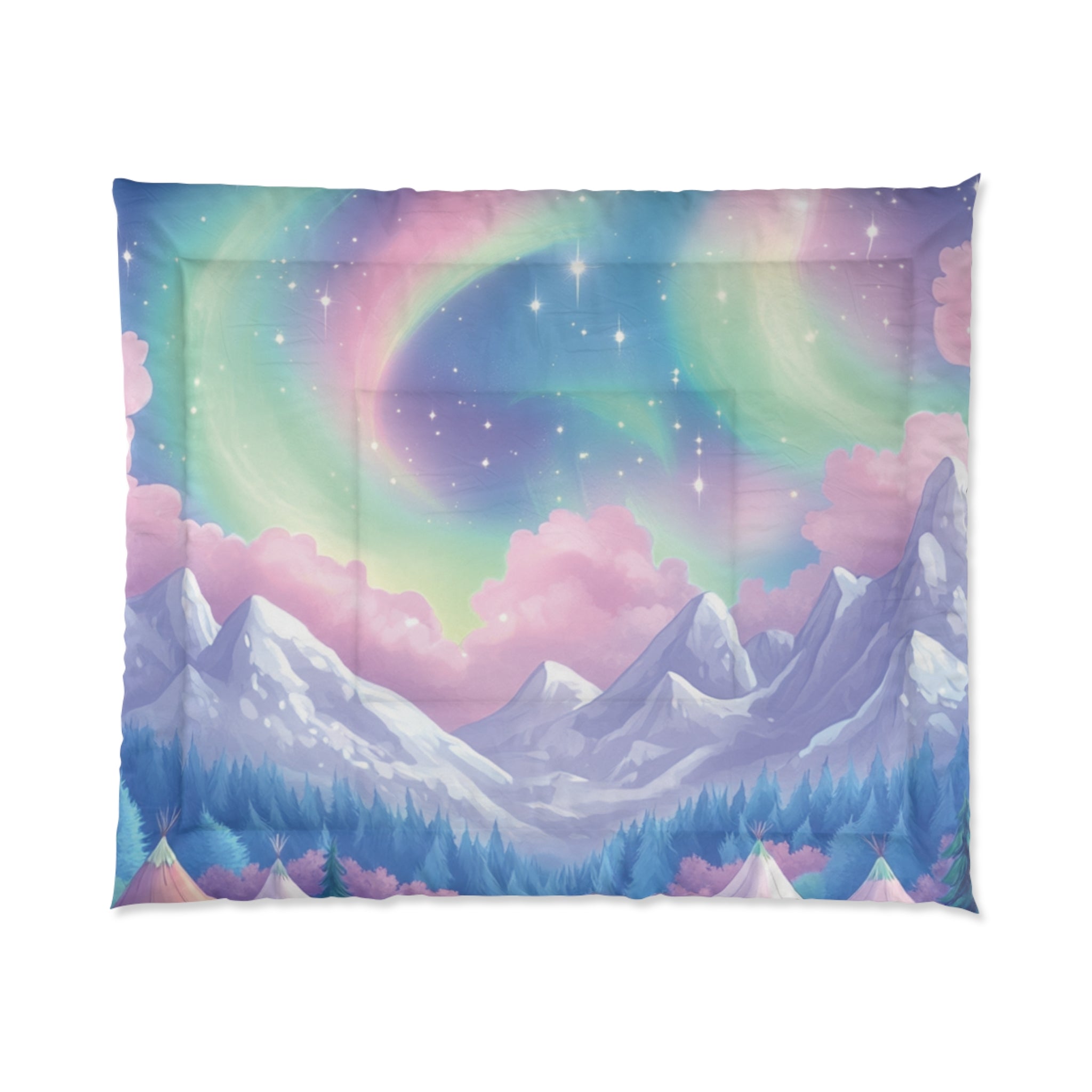 Blue Thunder Woman Northern Lights Comforter Blanket