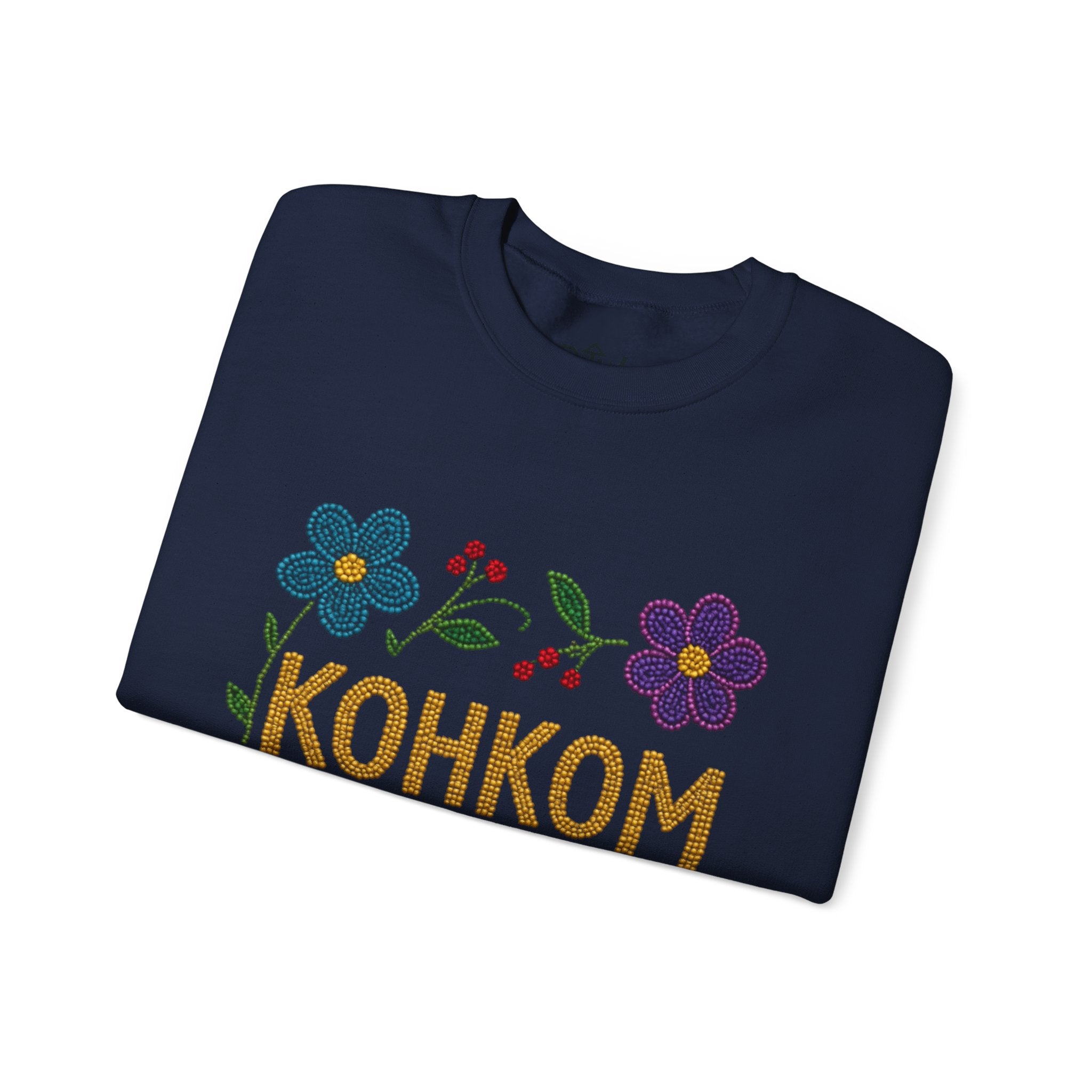 Kohkom Floral Crewneck Sweatshirt — Mother’s Day Indigenous-Inspired Sweatshirt