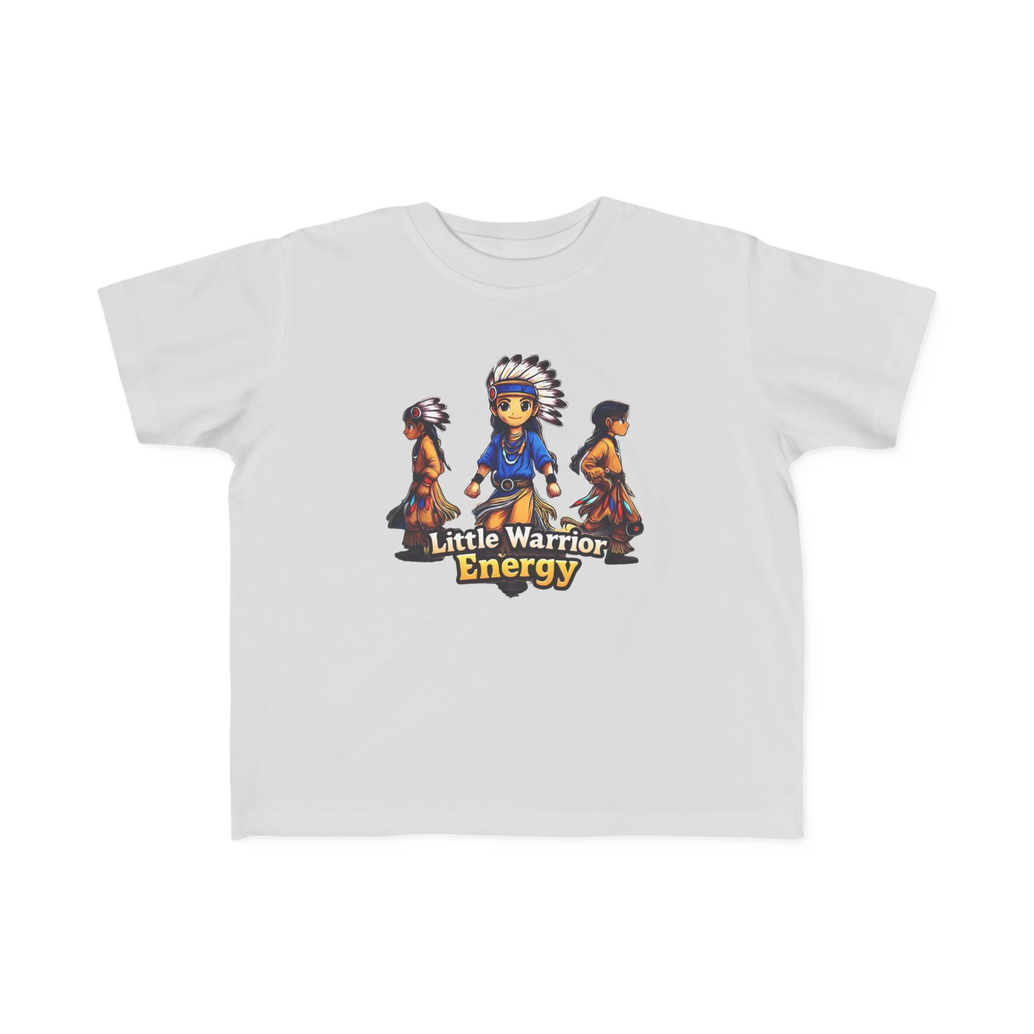 Toddler Tee — "Little Warrior Energy" Native Kids Graphic Shirt