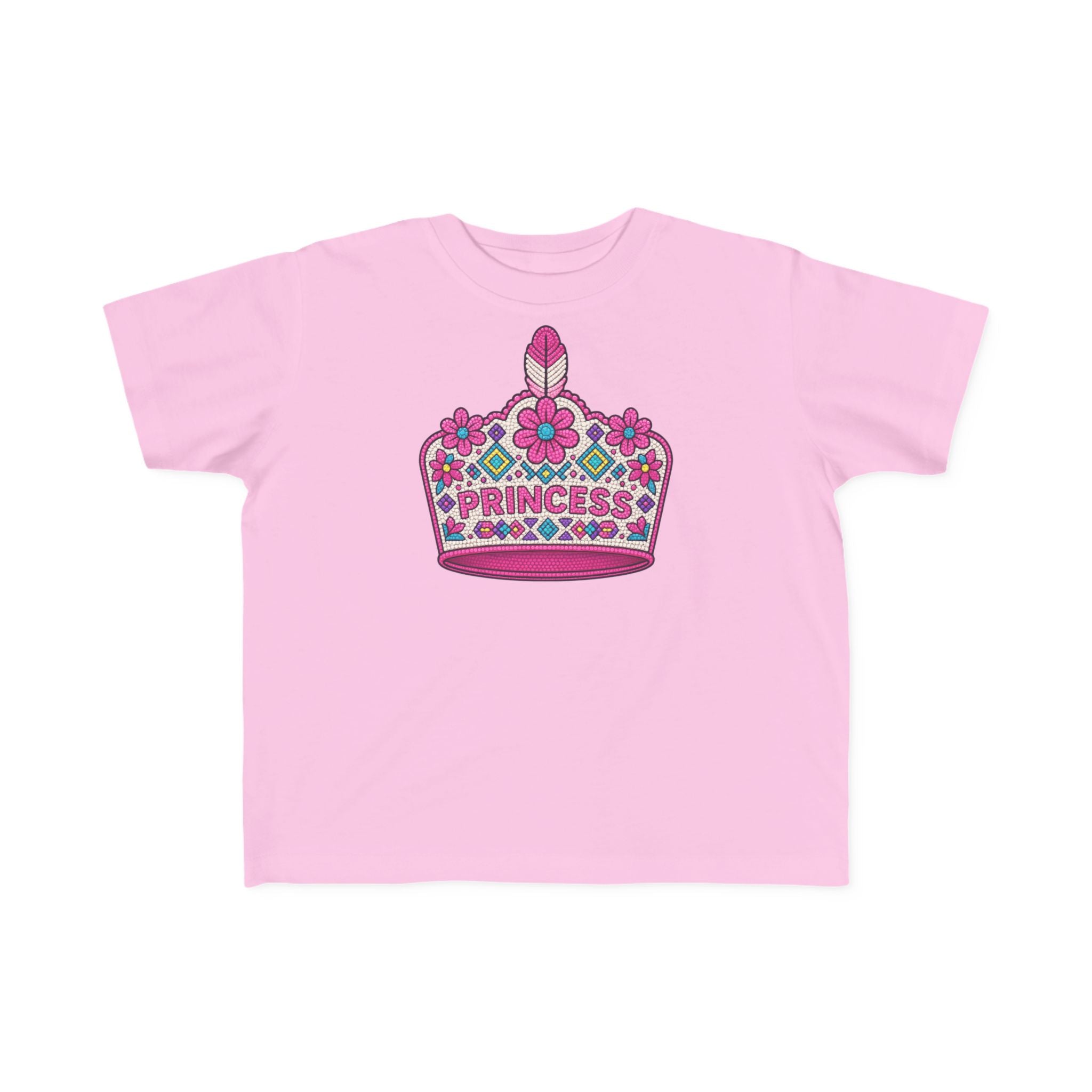 Toddler Princess Crown Tee — Pink 'Princess' Graphic Kids Shirt