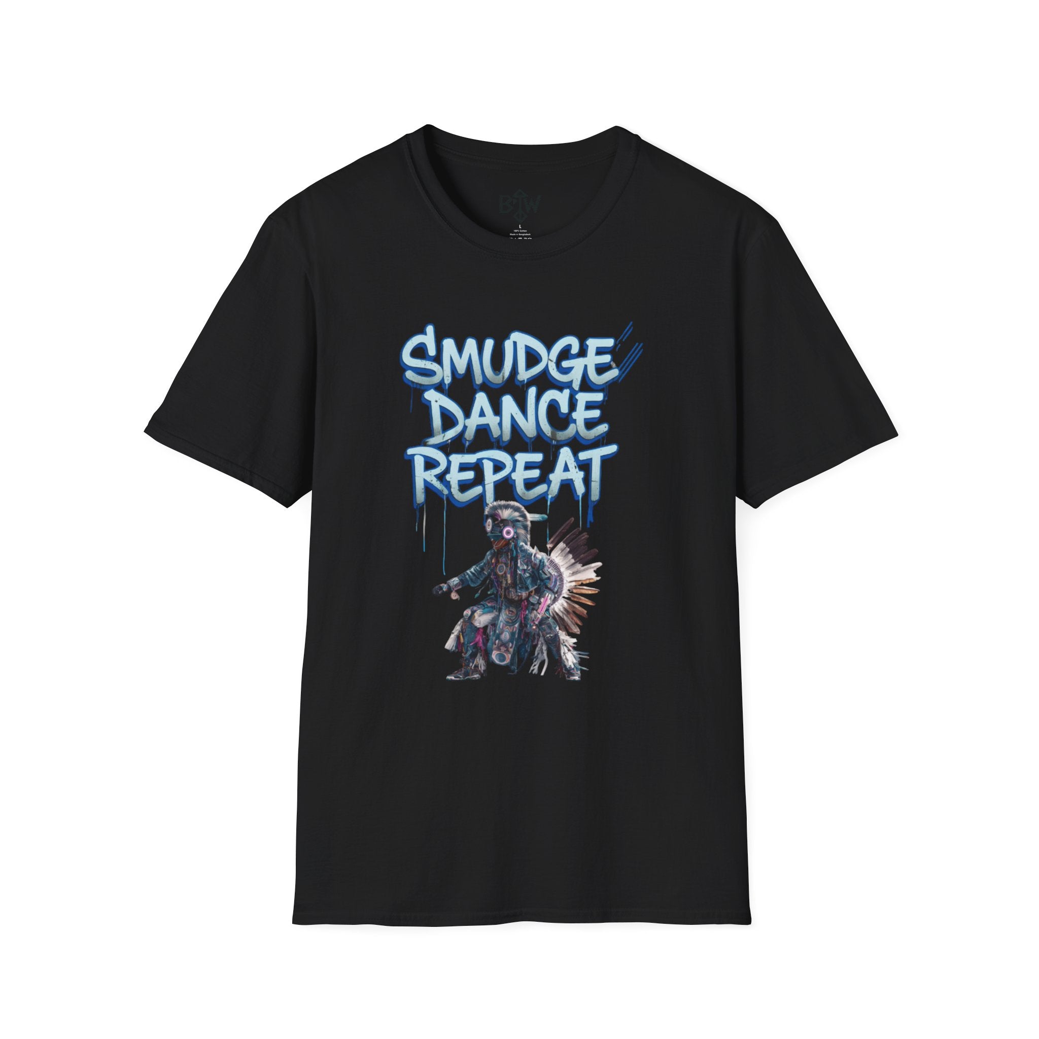 Smudge Dance Repeat T-Shirt — Tribal Dancer Graphic Tee