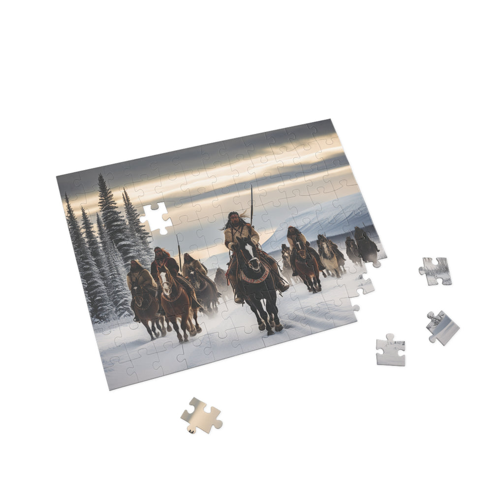 Indigenous Warriors on Horseback  Puzzle