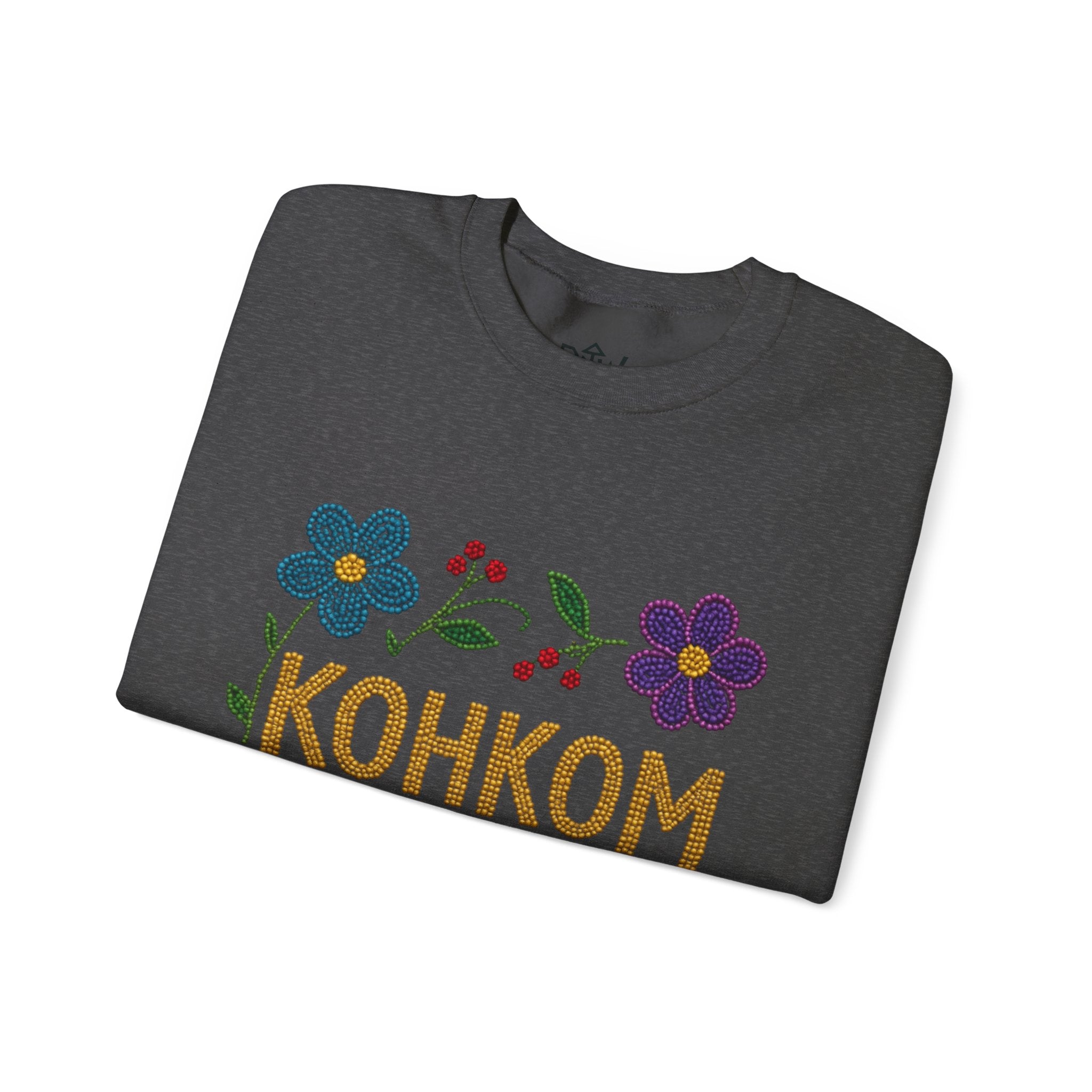 Kohkom Floral Crewneck Sweatshirt — Mother’s Day Indigenous-Inspired Sweatshirt