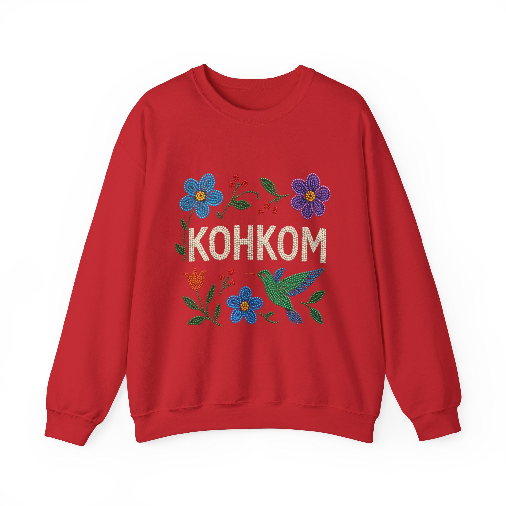 Hummingbird and Floral Kohkom Sweatshirt