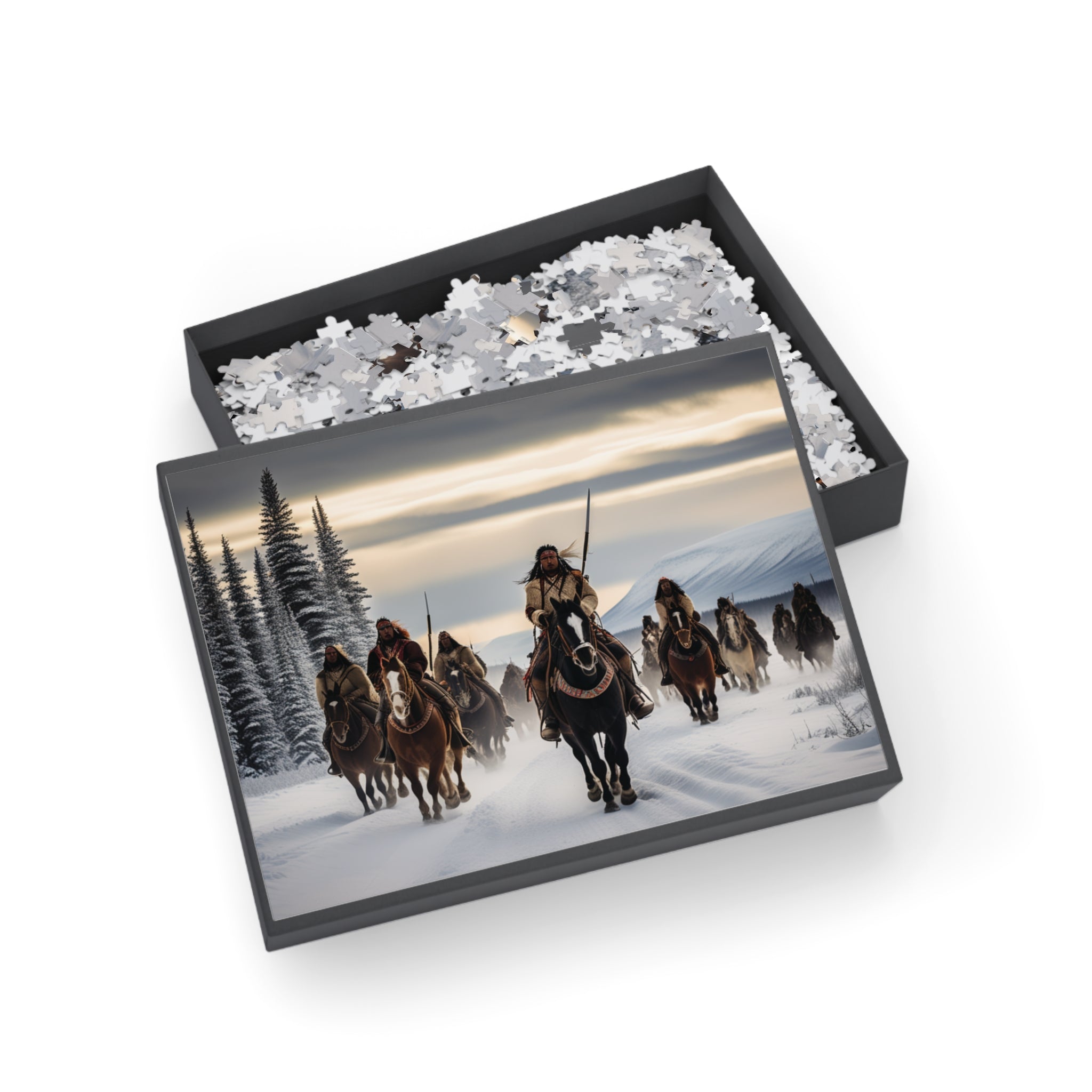 Indigenous Warriors on Horseback  Puzzle