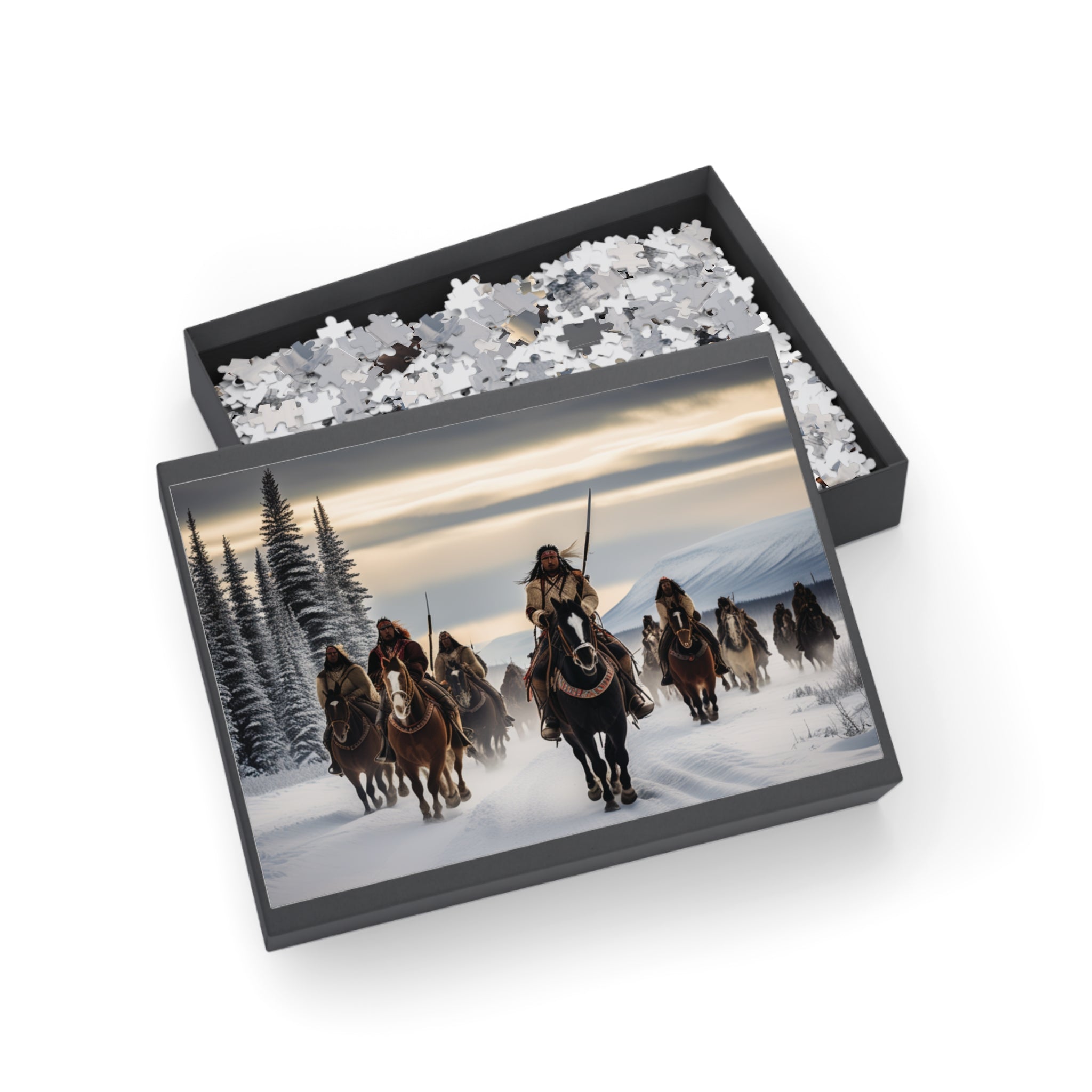 Indigenous Warriors on Horseback  Puzzle