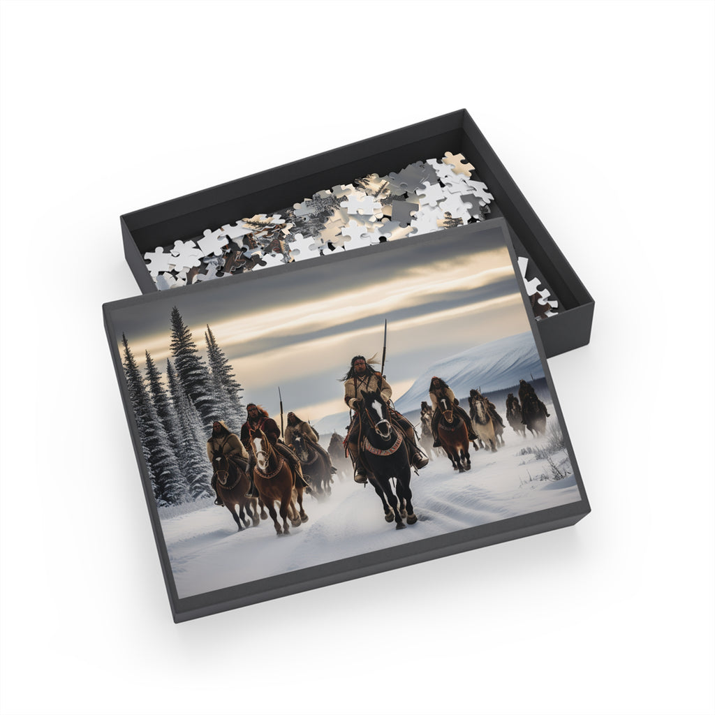 Indigenous Warriors on Horseback  Puzzle
