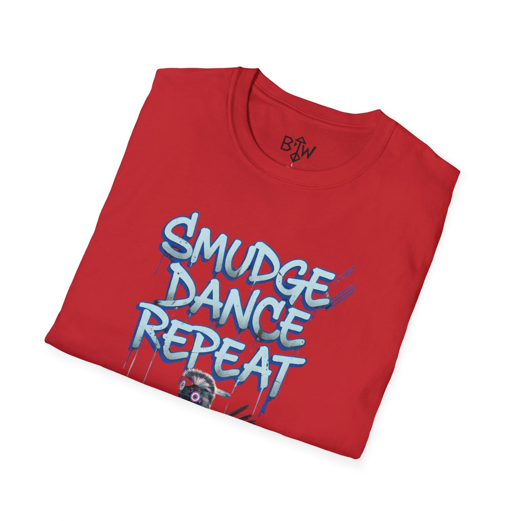 Smudge Dance Repeat T-Shirt — Tribal Dancer Graphic Tee