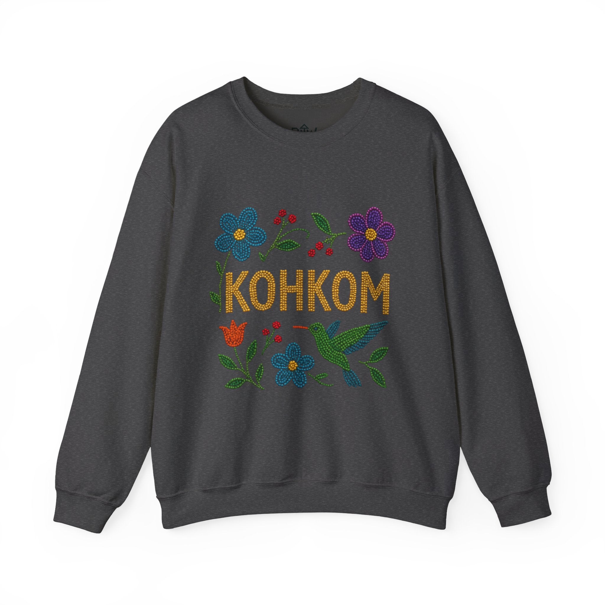 Kohkom Floral Crewneck Sweatshirt — Mother’s Day Indigenous-Inspired Sweatshirt