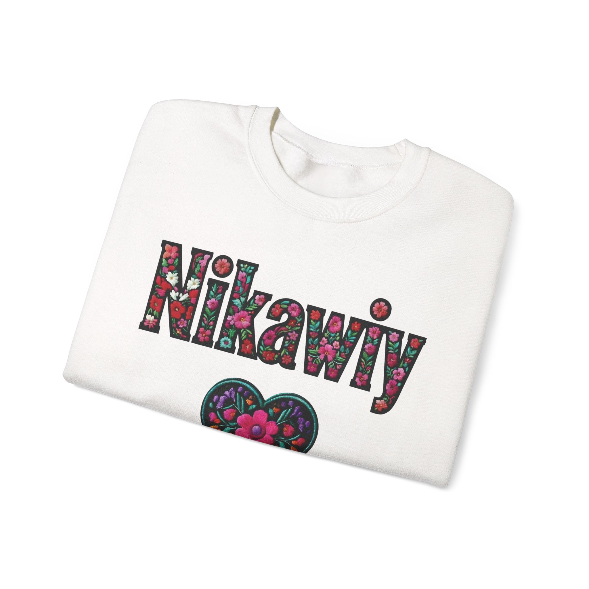 Nikawiy Floral Heart Sweatshirt