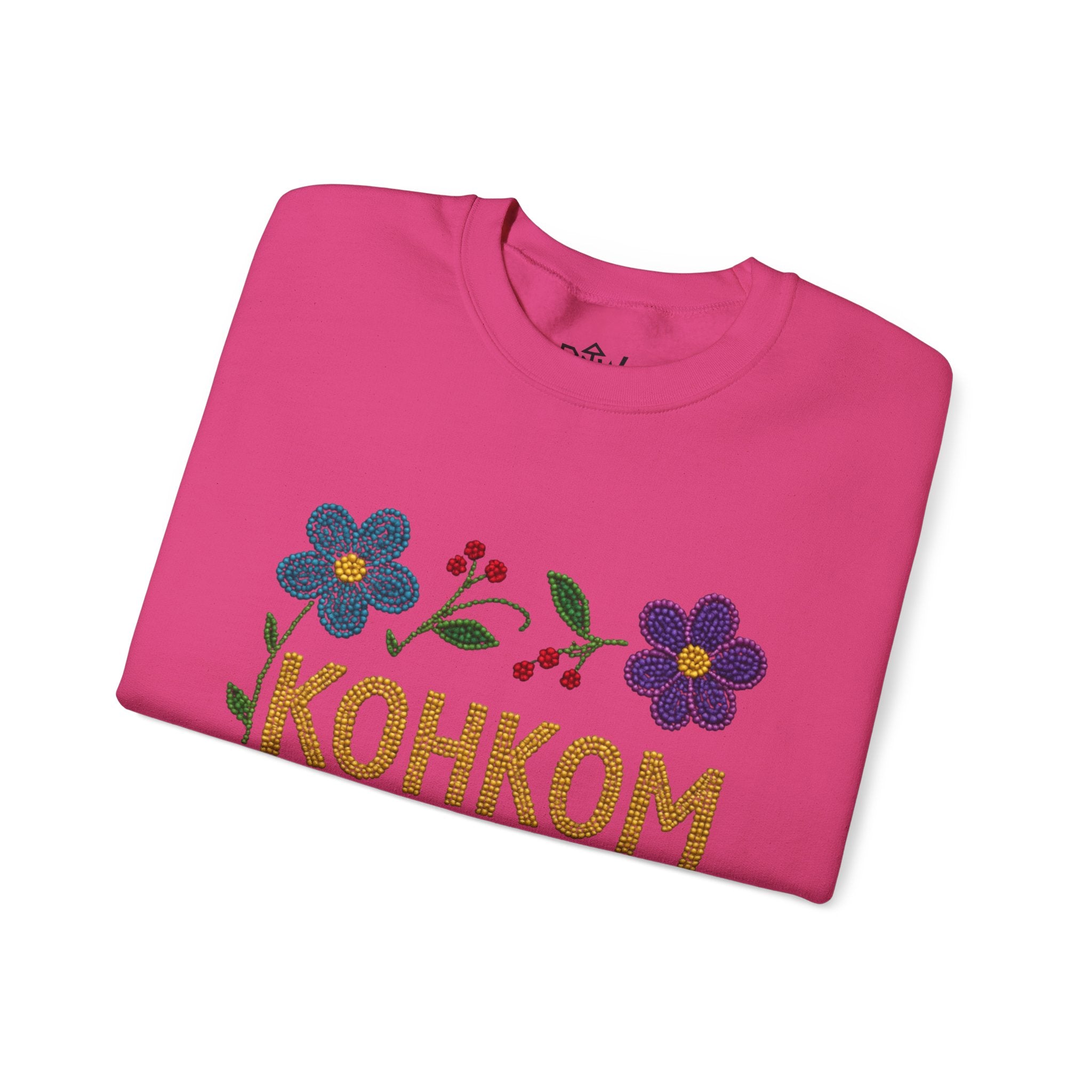 Kohkom Floral Crewneck Sweatshirt — Mother’s Day Indigenous-Inspired Sweatshirt