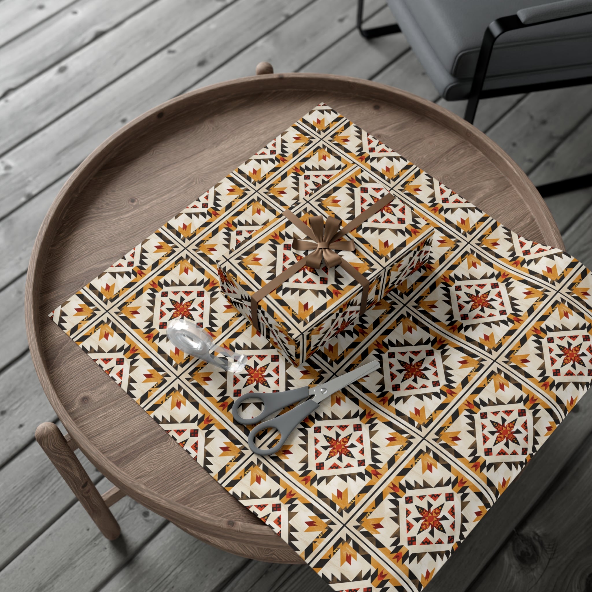 Cree Sunburst Geometric Wrapping Paper