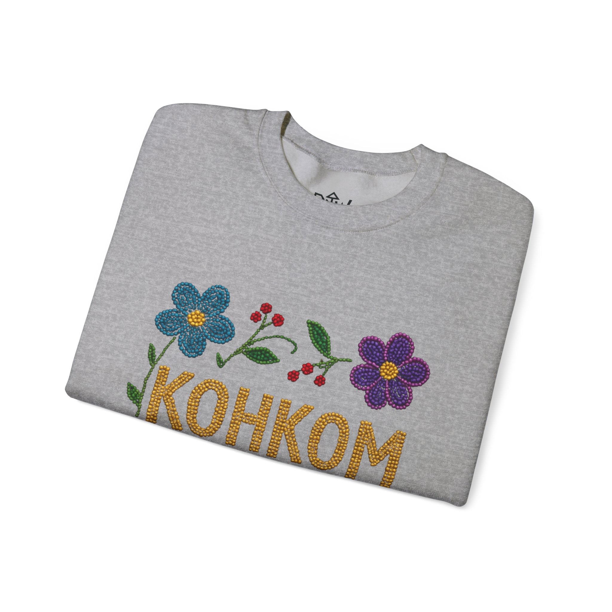 Kohkom Floral Crewneck Sweatshirt — Mother’s Day Indigenous-Inspired Sweatshirt