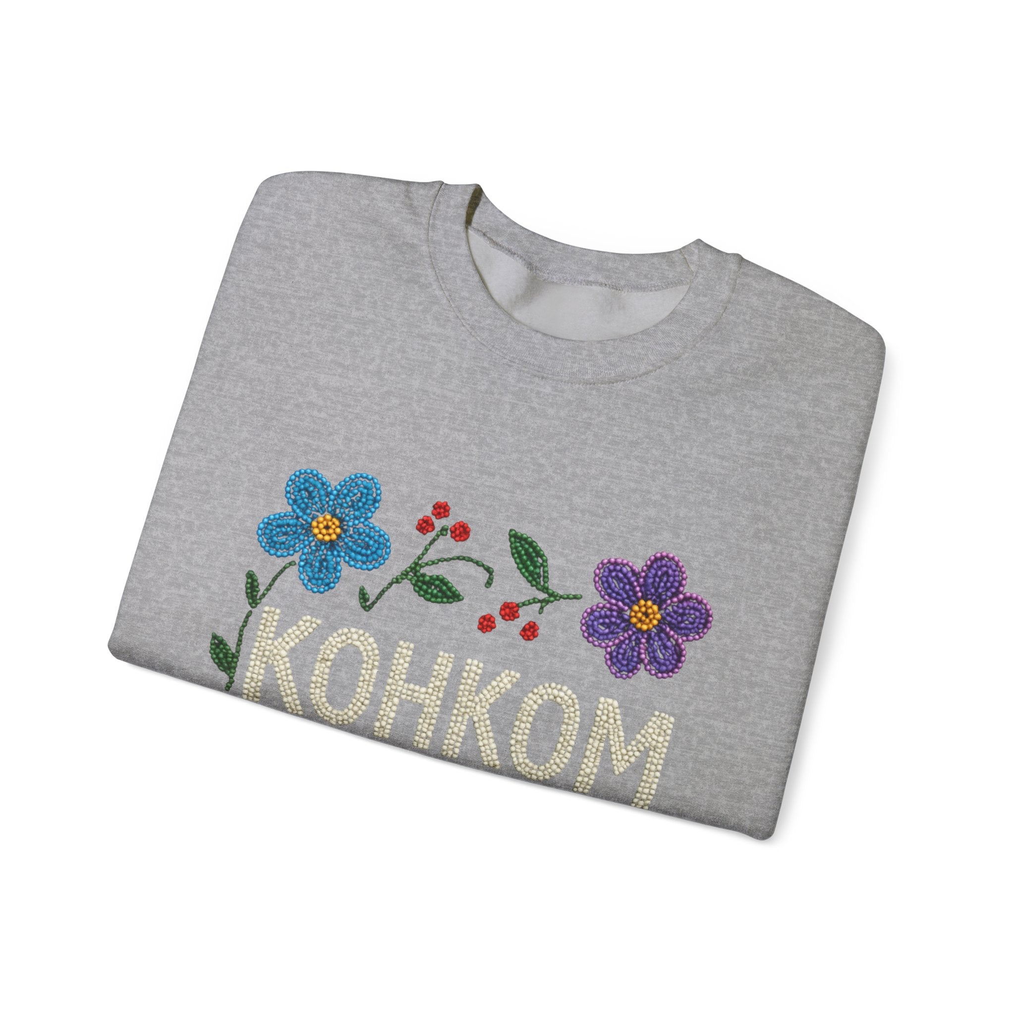 Hummingbird and Floral Kohkom Sweatshirt