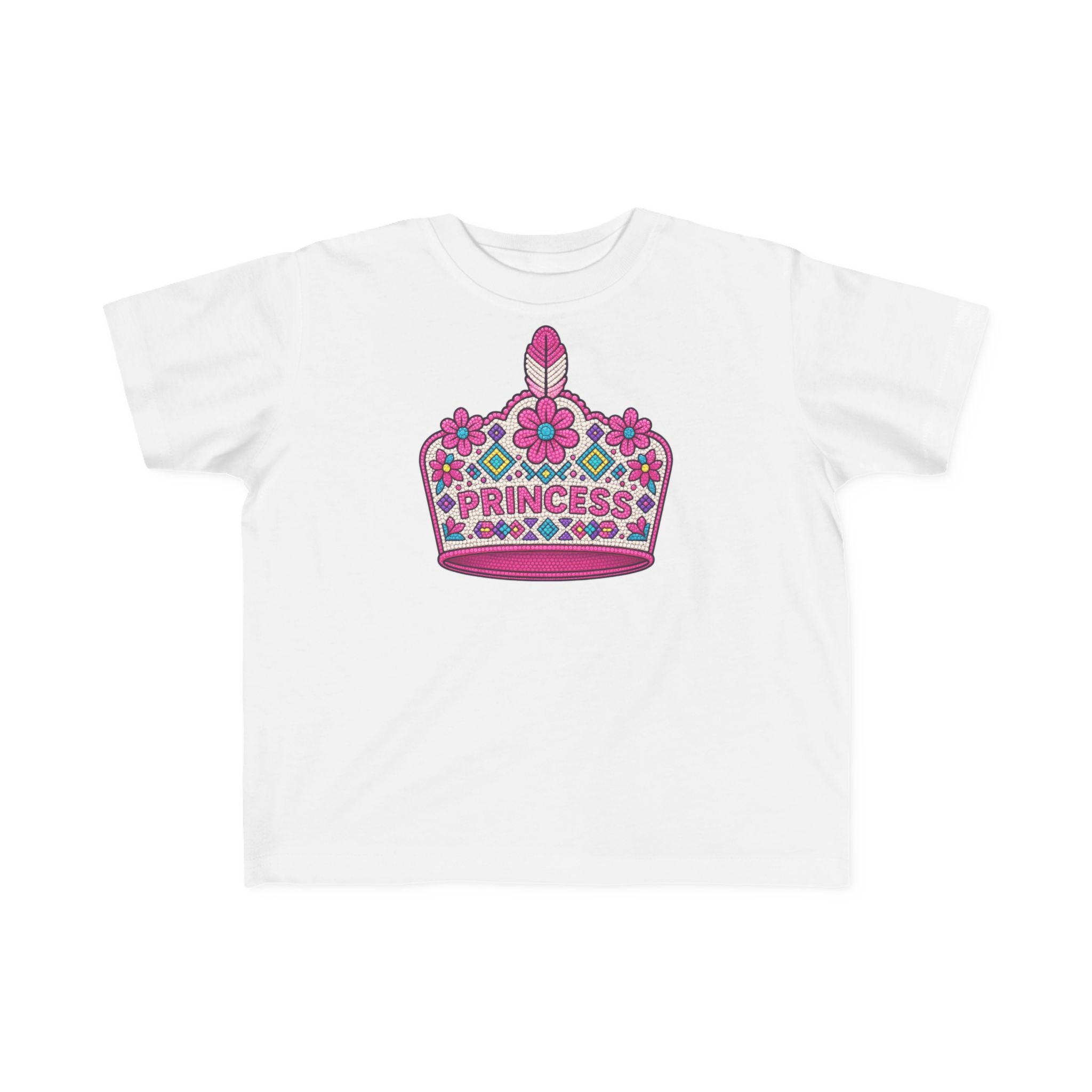 Toddler Princess Crown Tee — Pink 'Princess' Graphic Kids Shirt