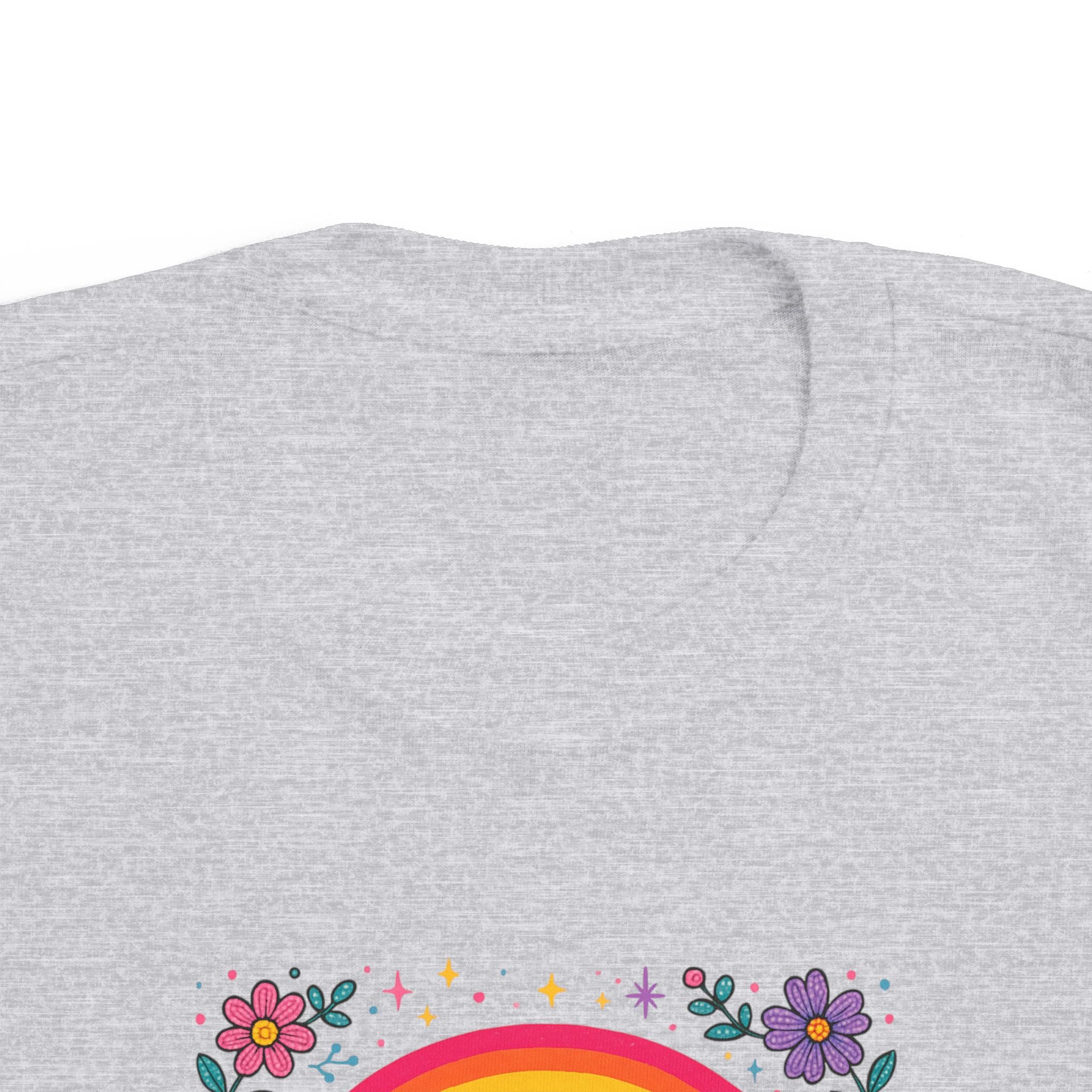 Toddler Princess Rainbow Tee — "Princess" Floral Graphic T-Shirt