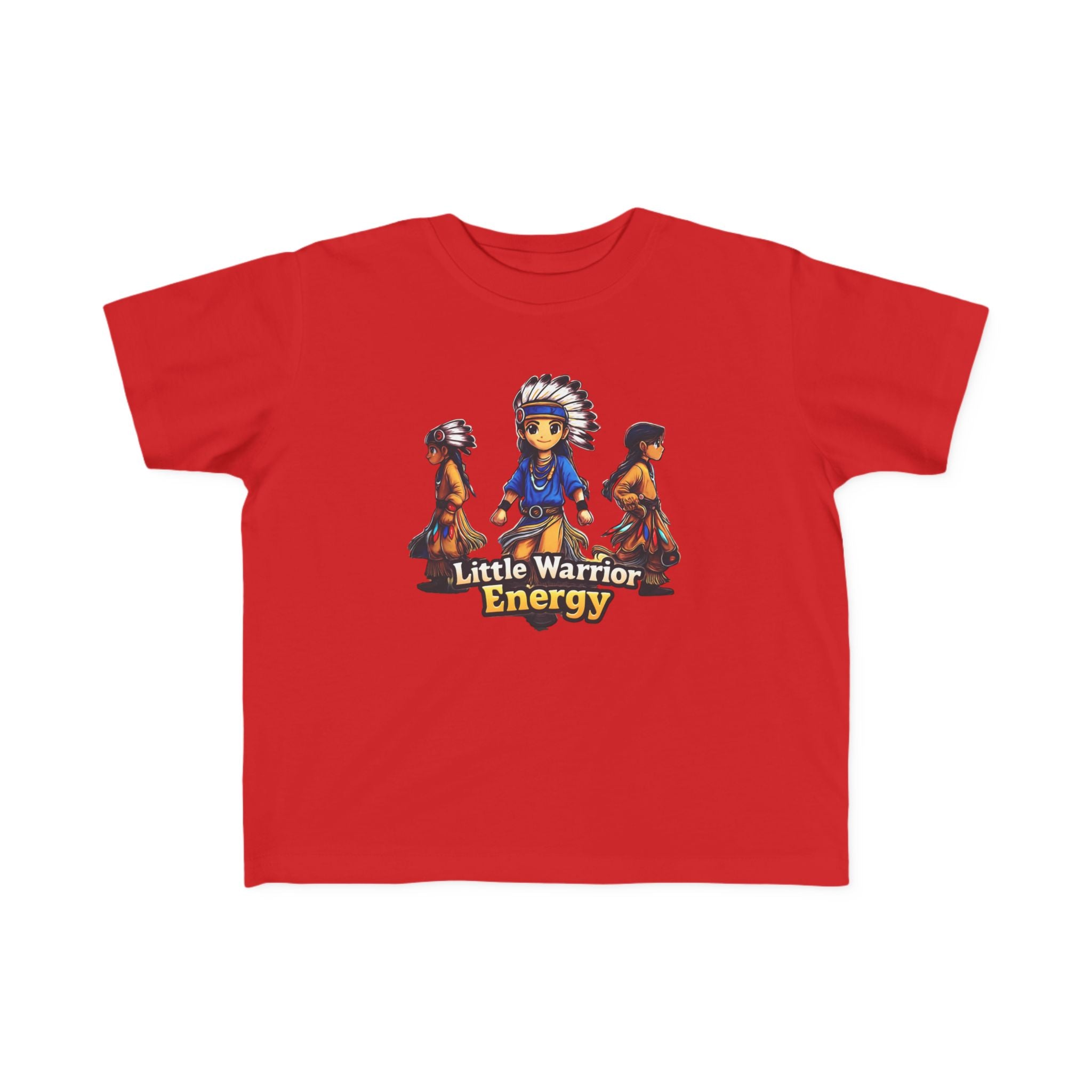 Toddler Tee — "Little Warrior Energy" Native Kids Graphic Shirt