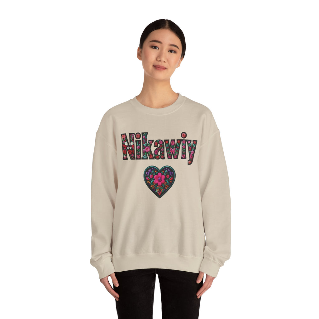 Nikawiy Floral Heart Sweatshirt