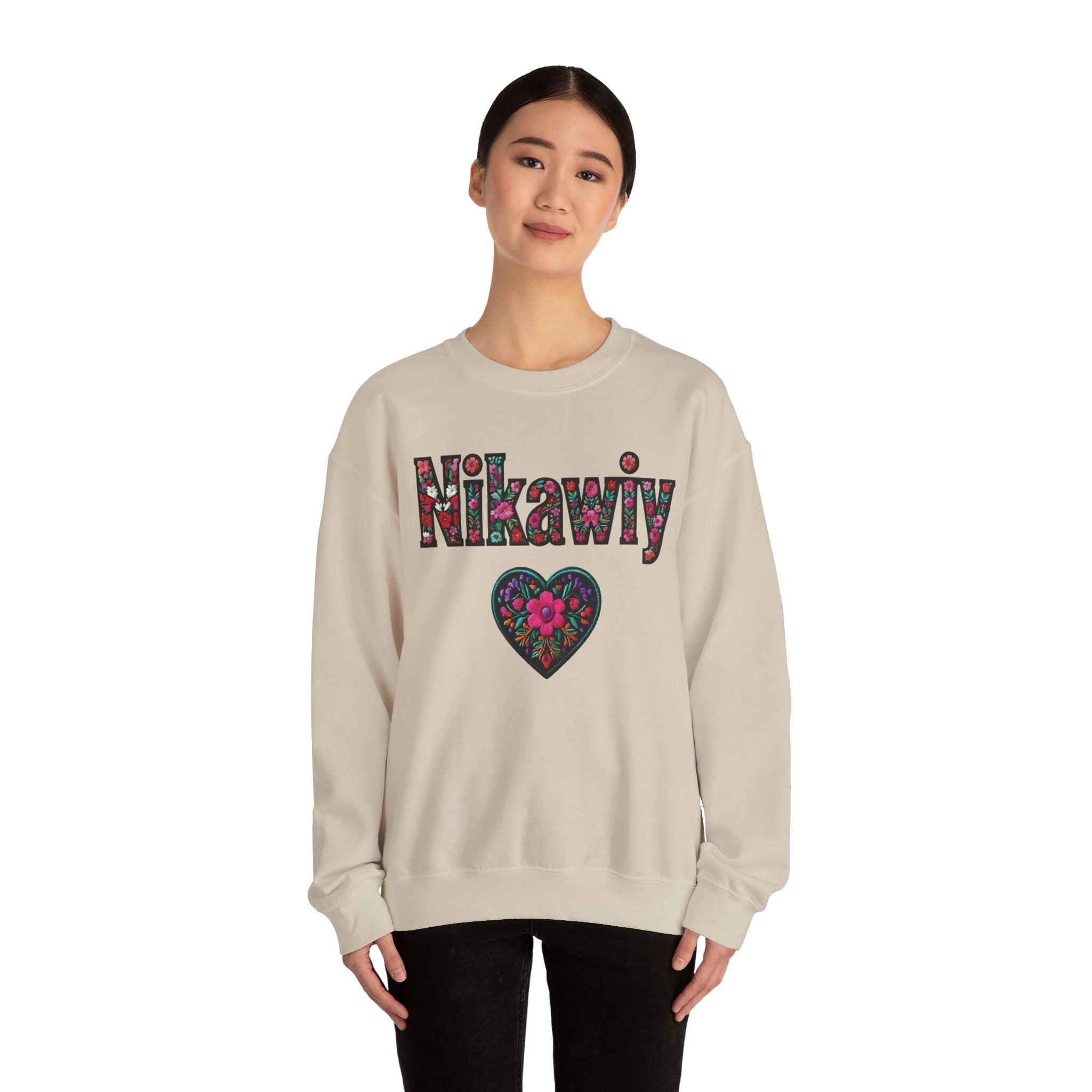 Nikawiy Floral Heart Sweatshirt