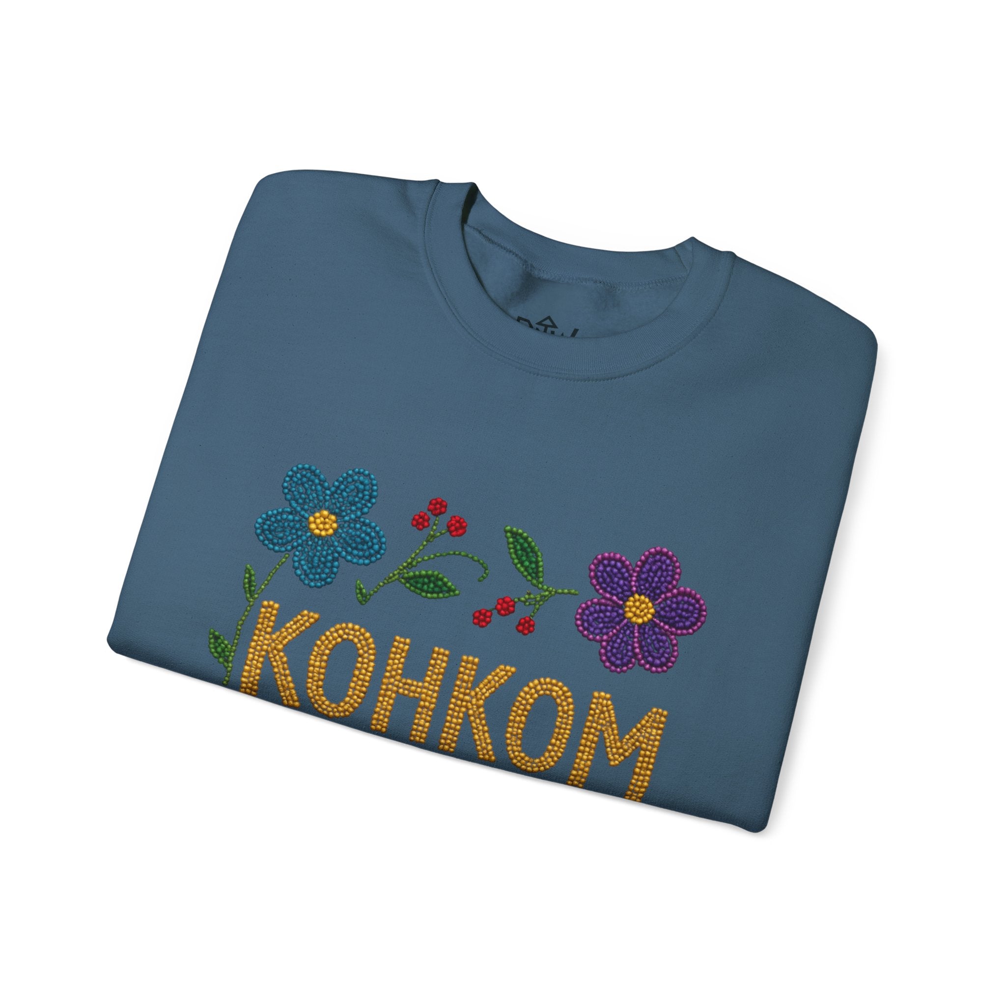 Kohkom Floral Crewneck Sweatshirt — Mother’s Day Indigenous-Inspired Sweatshirt
