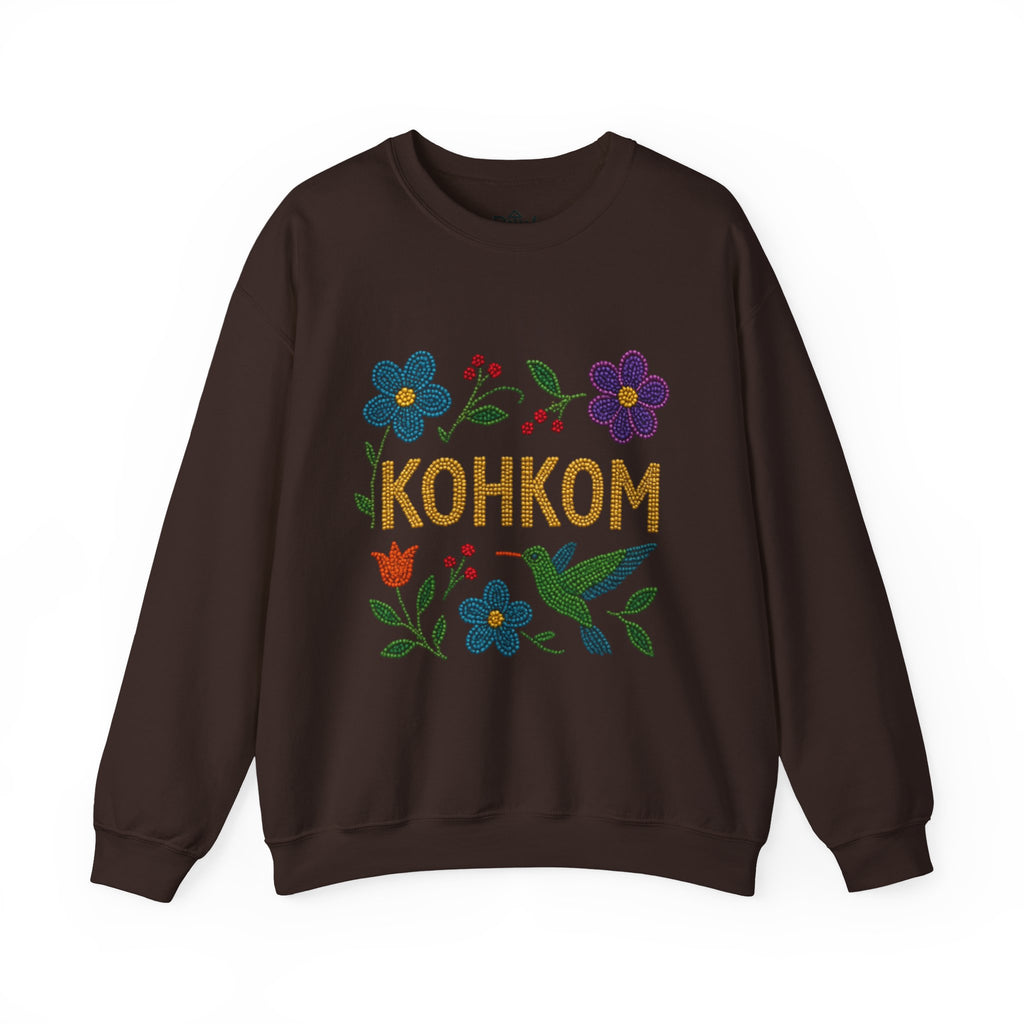 Kohkom Floral Crewneck Sweatshirt — Mother’s Day Indigenous-Inspired Sweatshirt