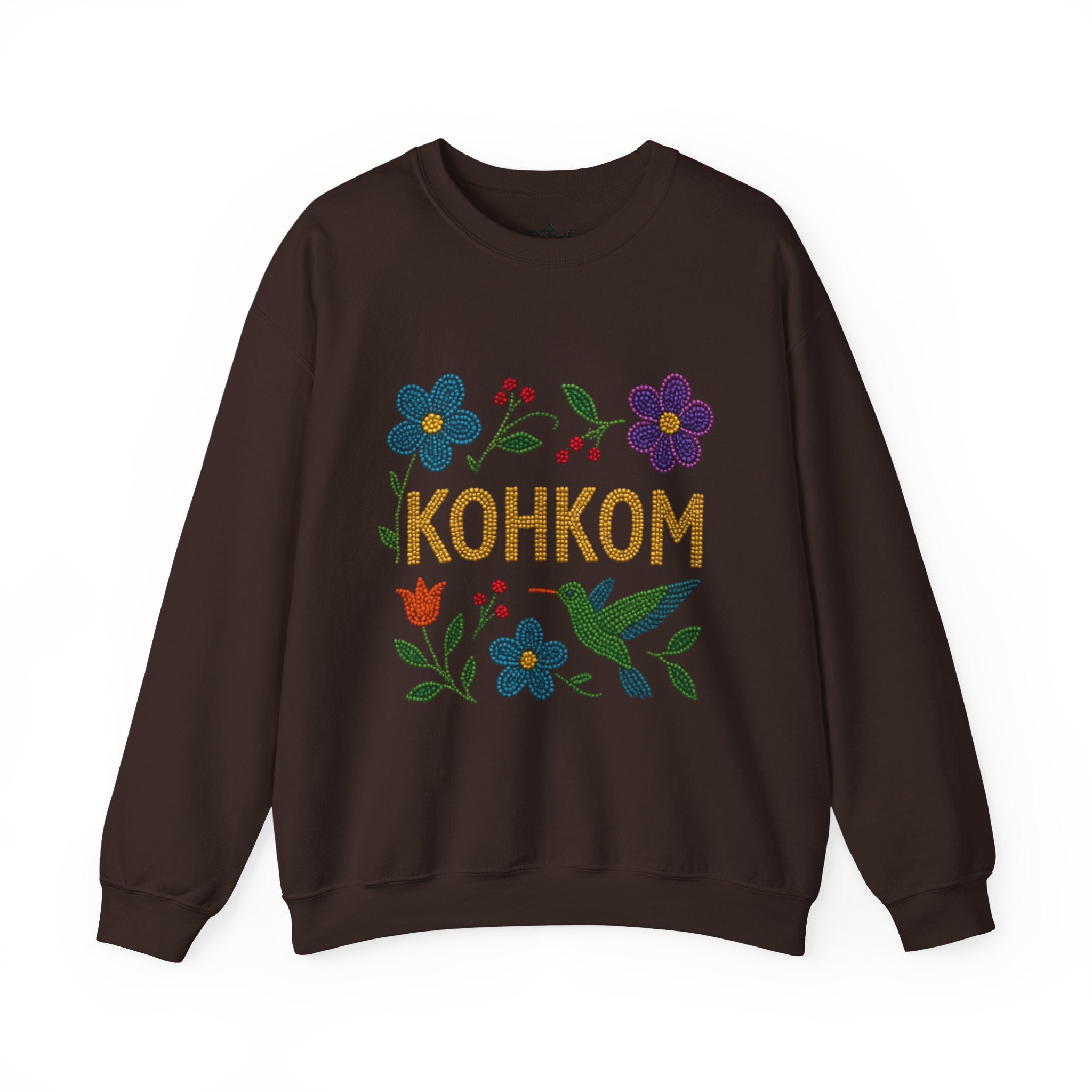 Kohkom Floral Crewneck Sweatshirt — Mother’s Day Indigenous-Inspired Sweatshirt