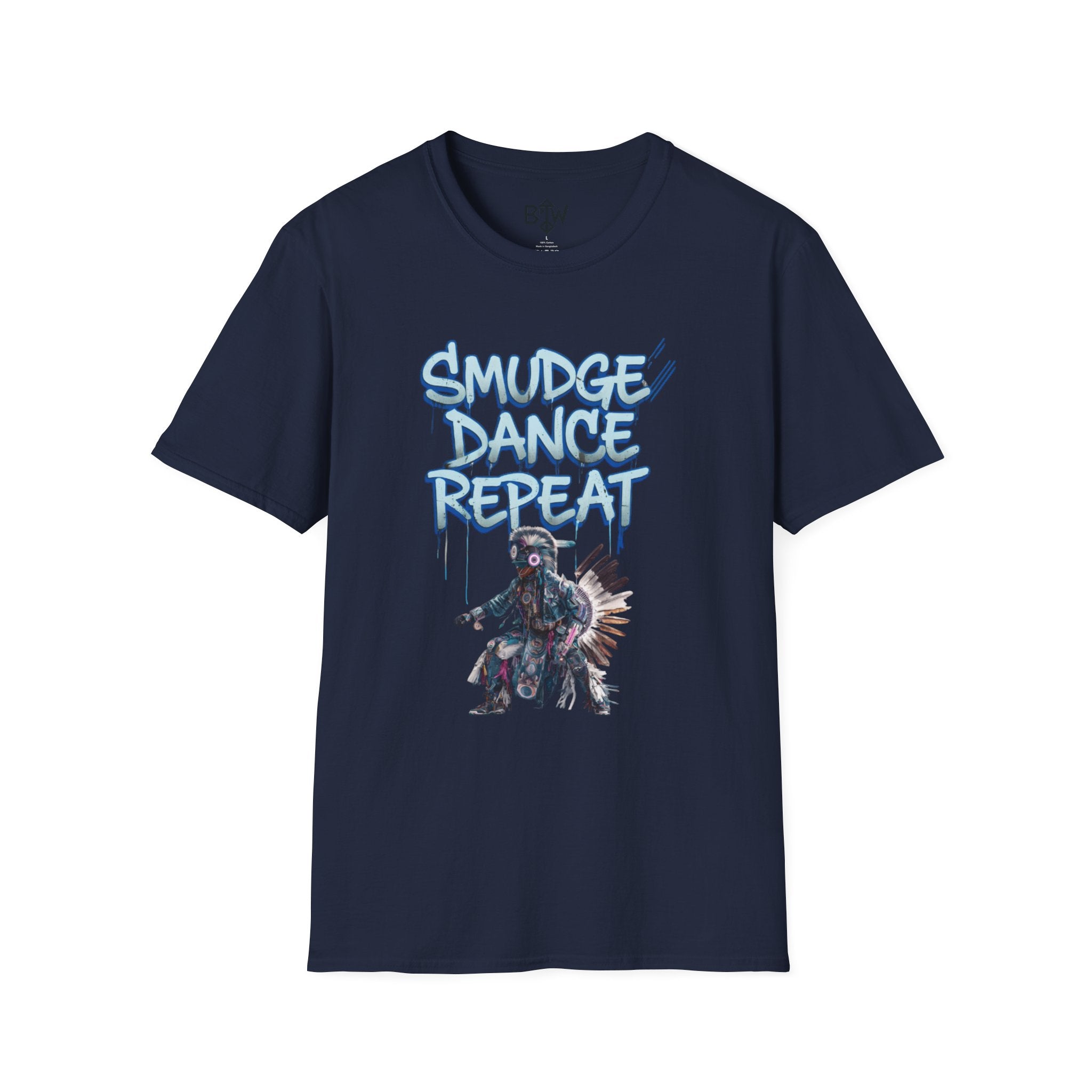 Smudge Dance Repeat T-Shirt — Tribal Dancer Graphic Tee