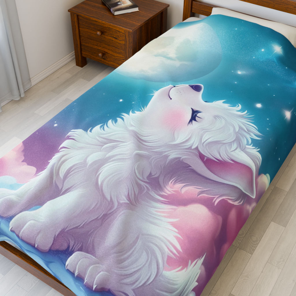 Cute White Wolf - Indigenous Designer Creation