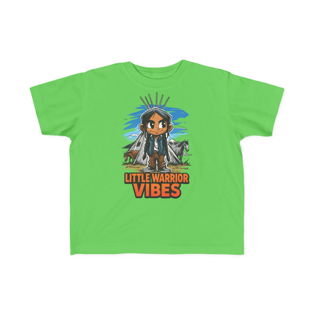 Little Warrior Vibes Toddler Tee — Cute Native-Inspired Character Shirt for Kids