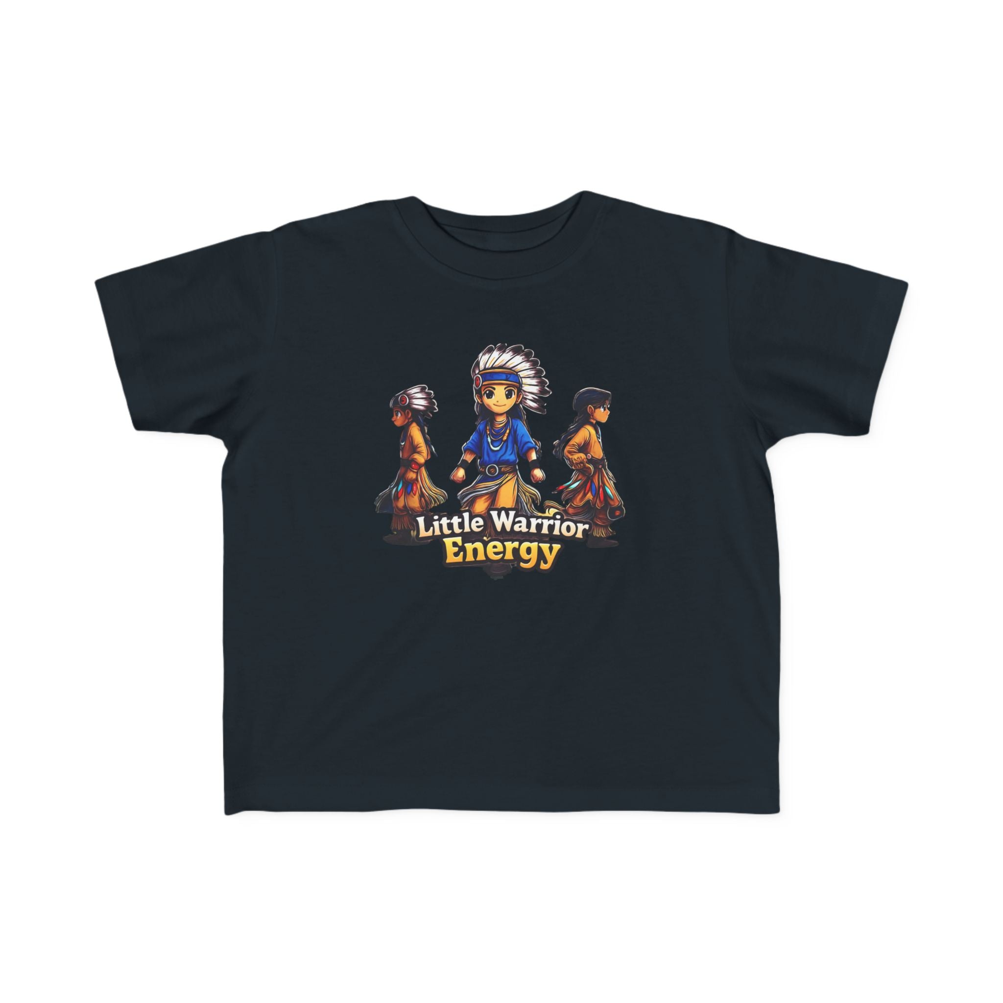 Toddler Tee — "Little Warrior Energy" Native Kids Graphic Shirt