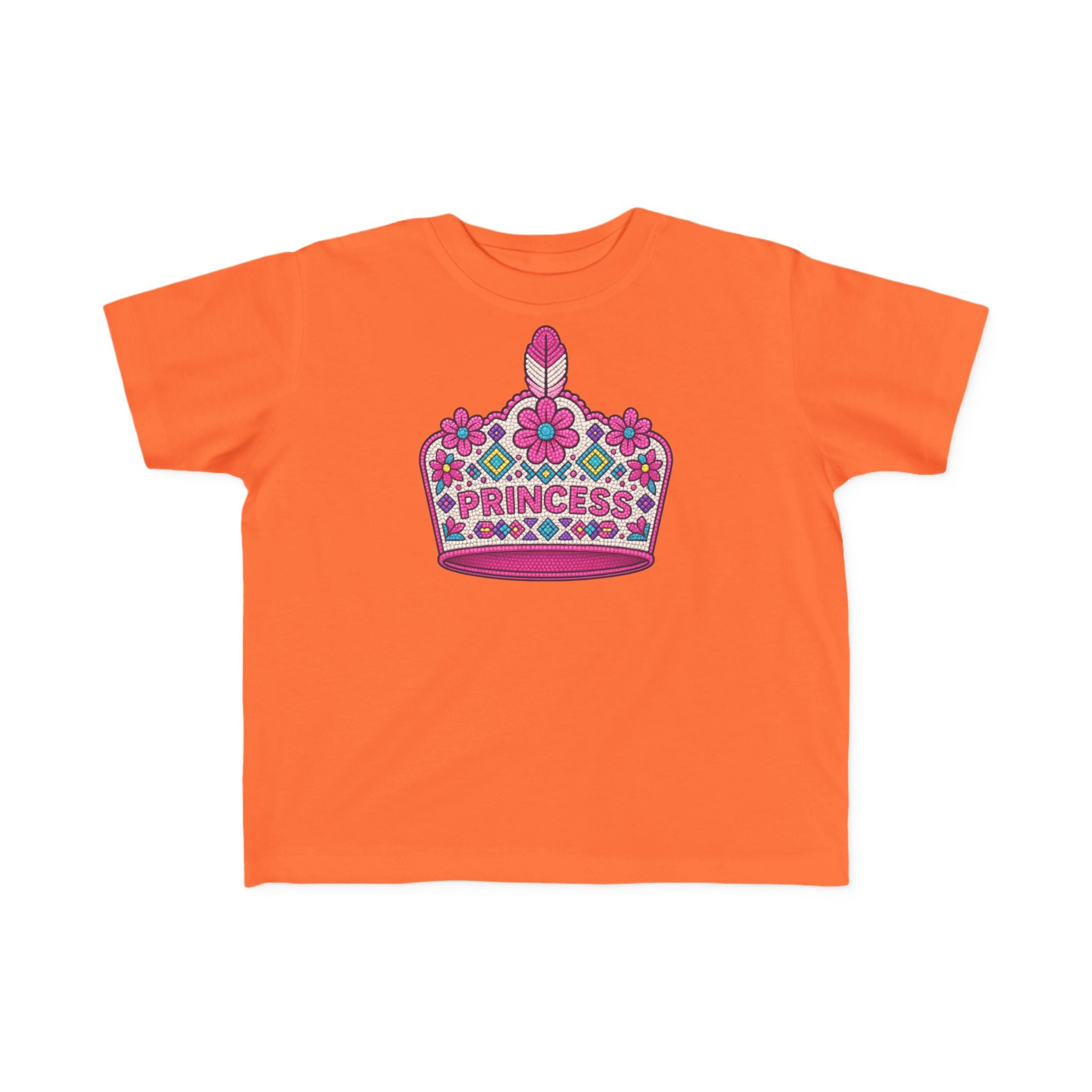 Toddler Princess Crown Tee — Pink 'Princess' Graphic Kids Shirt