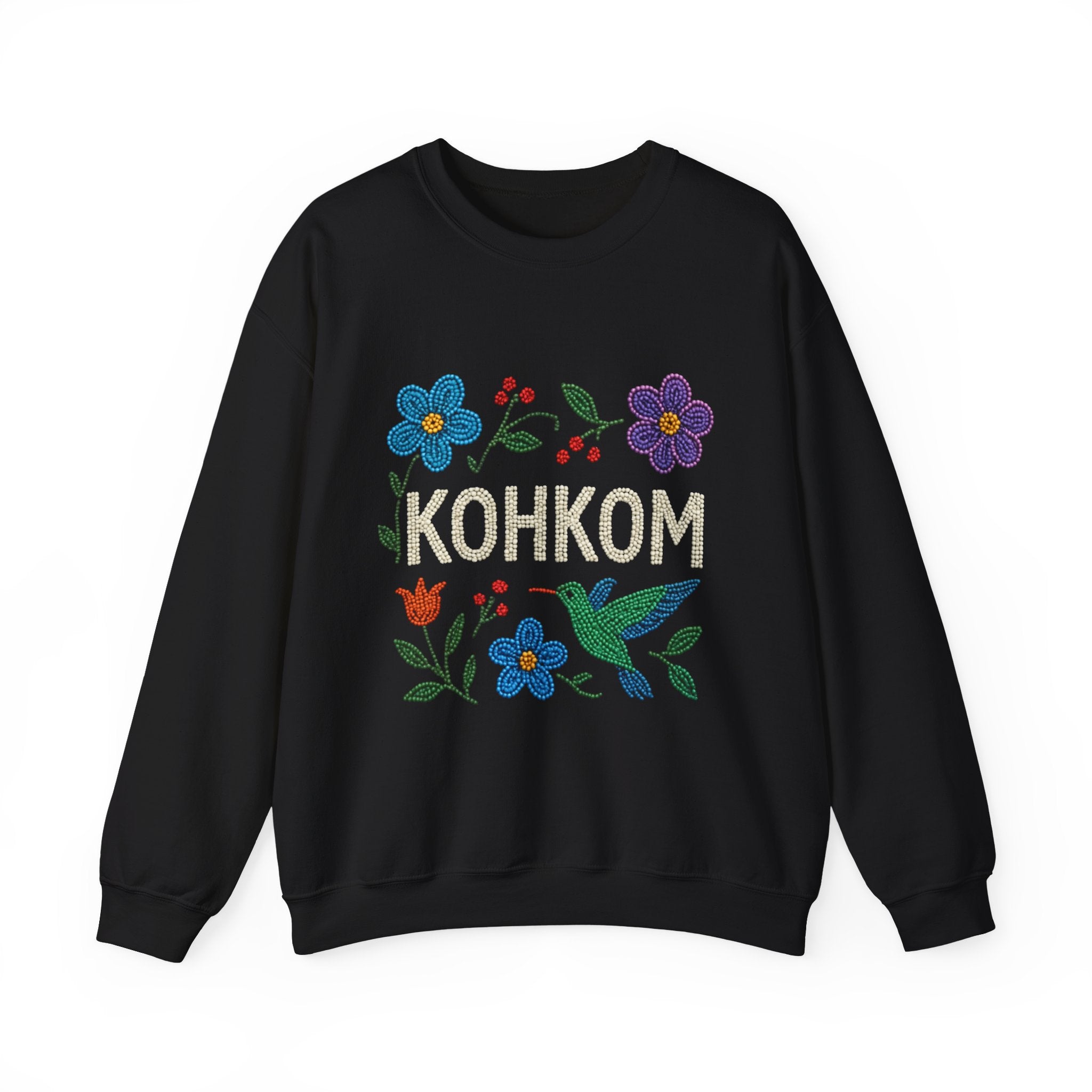 Hummingbird and Floral Kohkom Sweatshirt