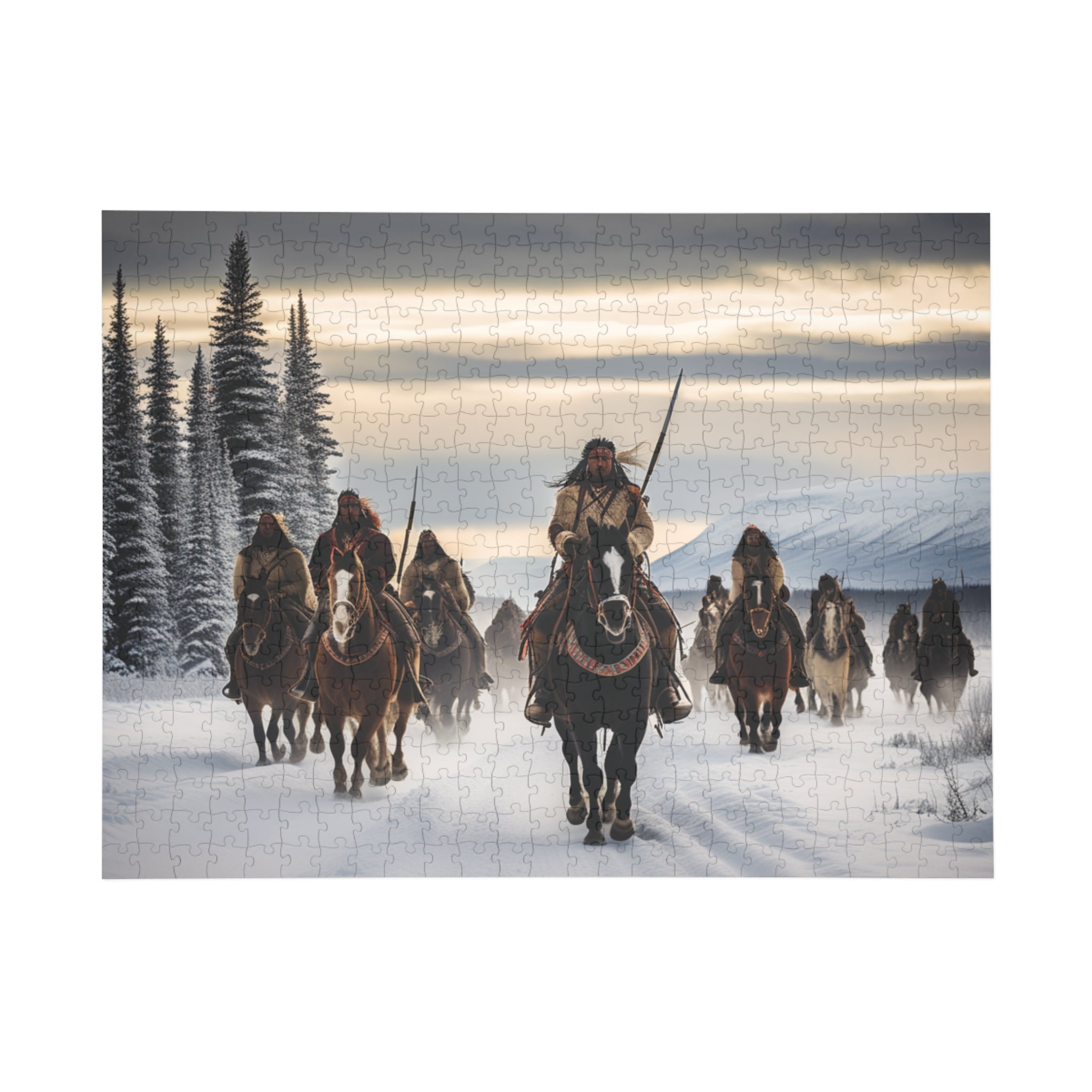 Indigenous Warriors on Horseback  Puzzle