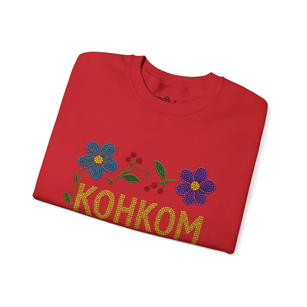 Kohkom Floral Crewneck Sweatshirt — Mother’s Day Indigenous-Inspired Sweatshirt