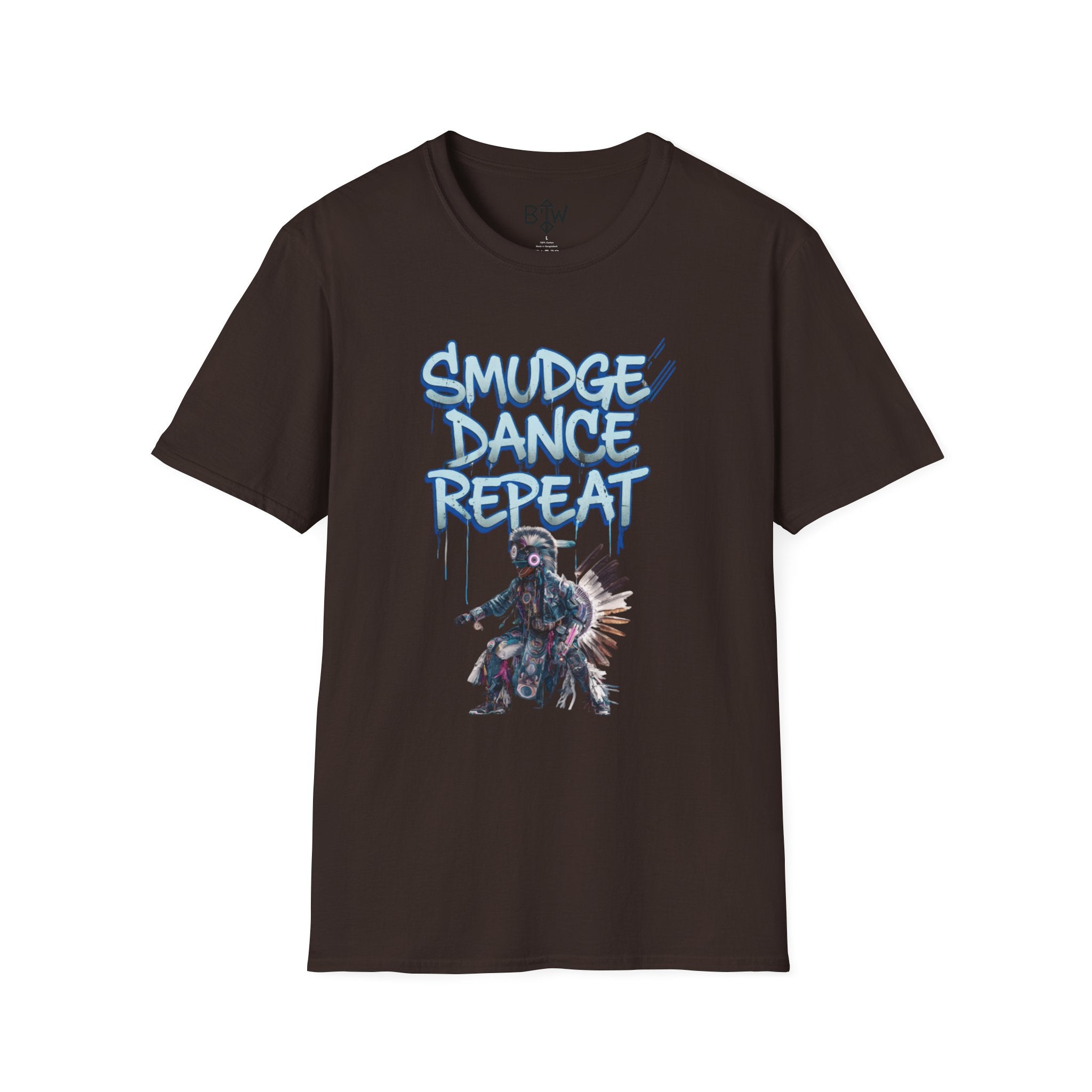 Smudge Dance Repeat T-Shirt — Tribal Dancer Graphic Tee