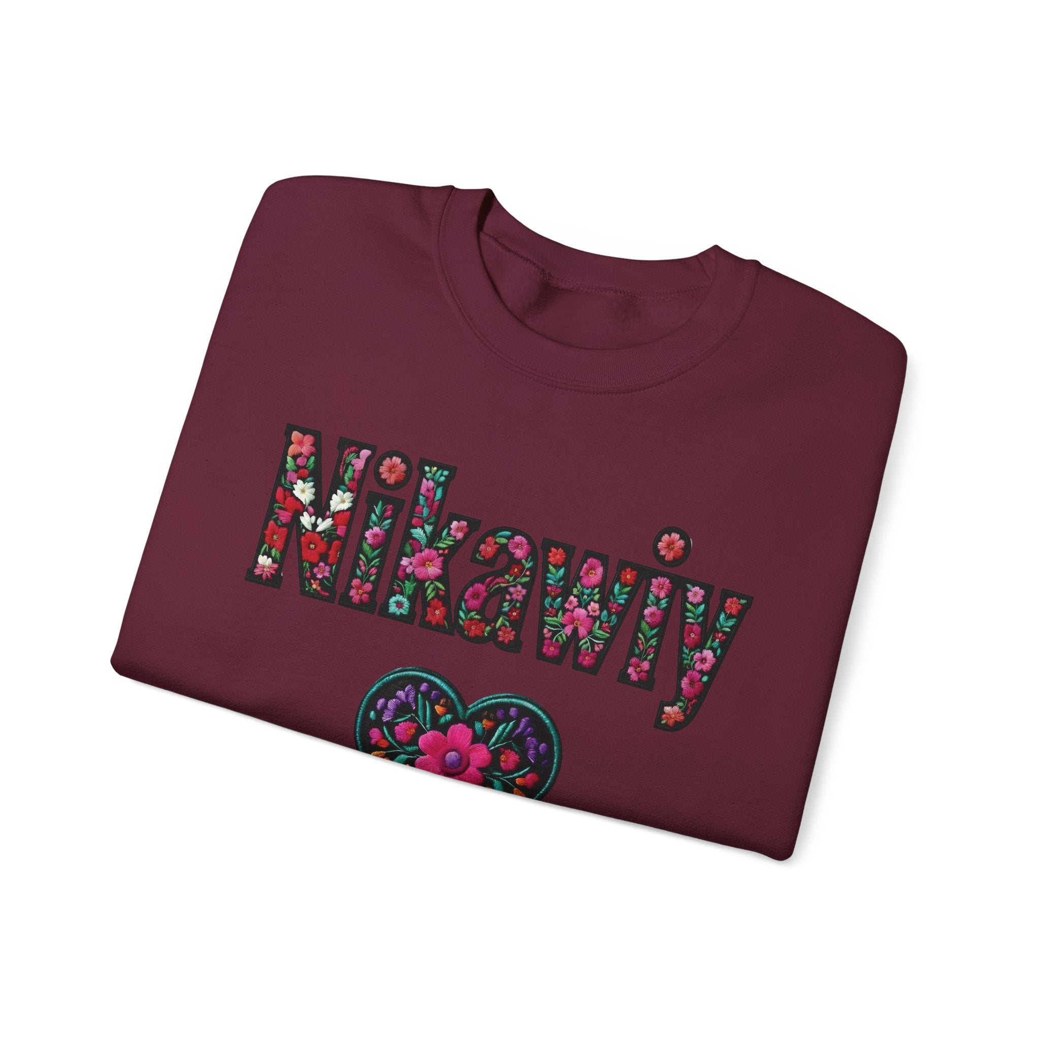 Nikawiy Floral Heart Sweatshirt