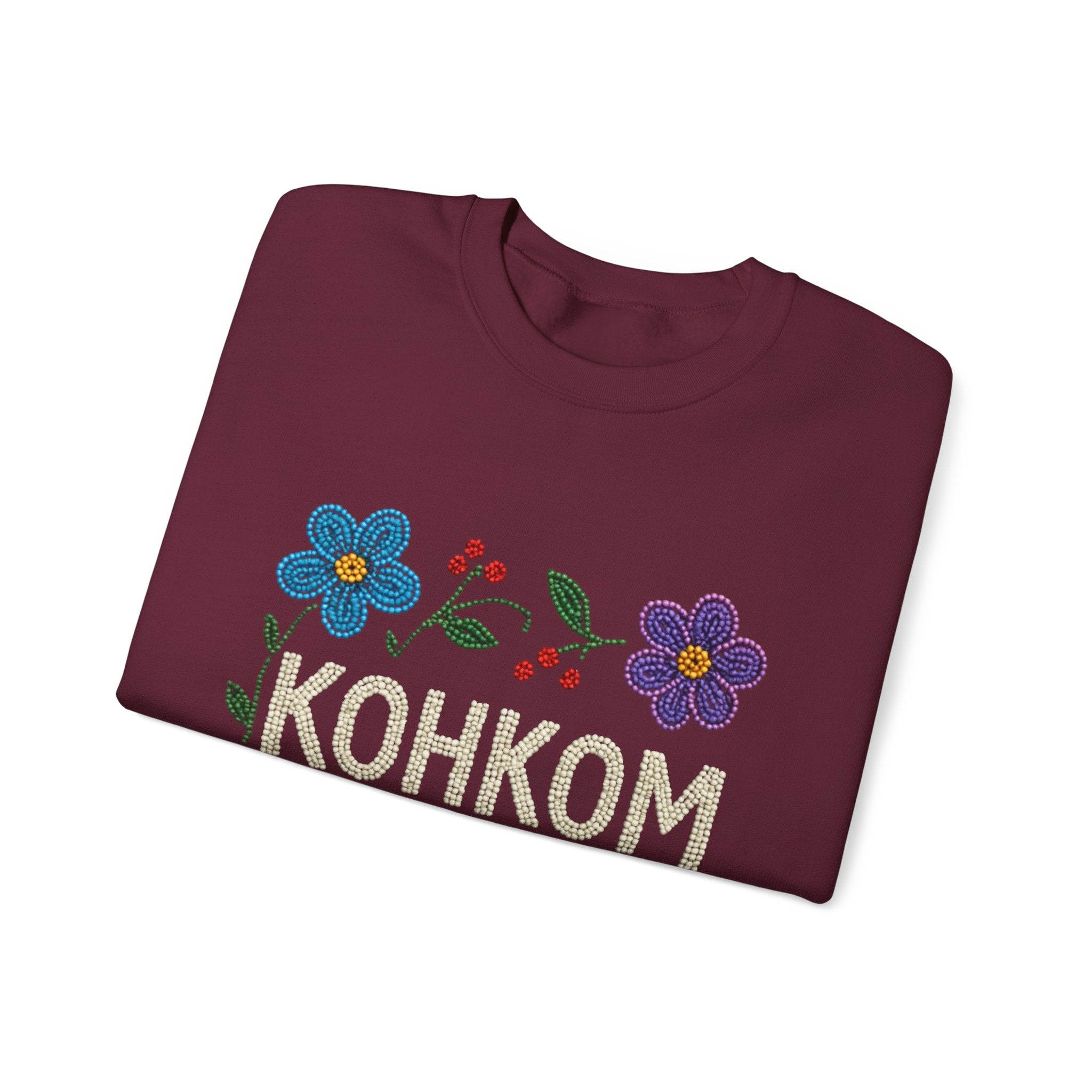Hummingbird and Floral Kohkom Sweatshirt