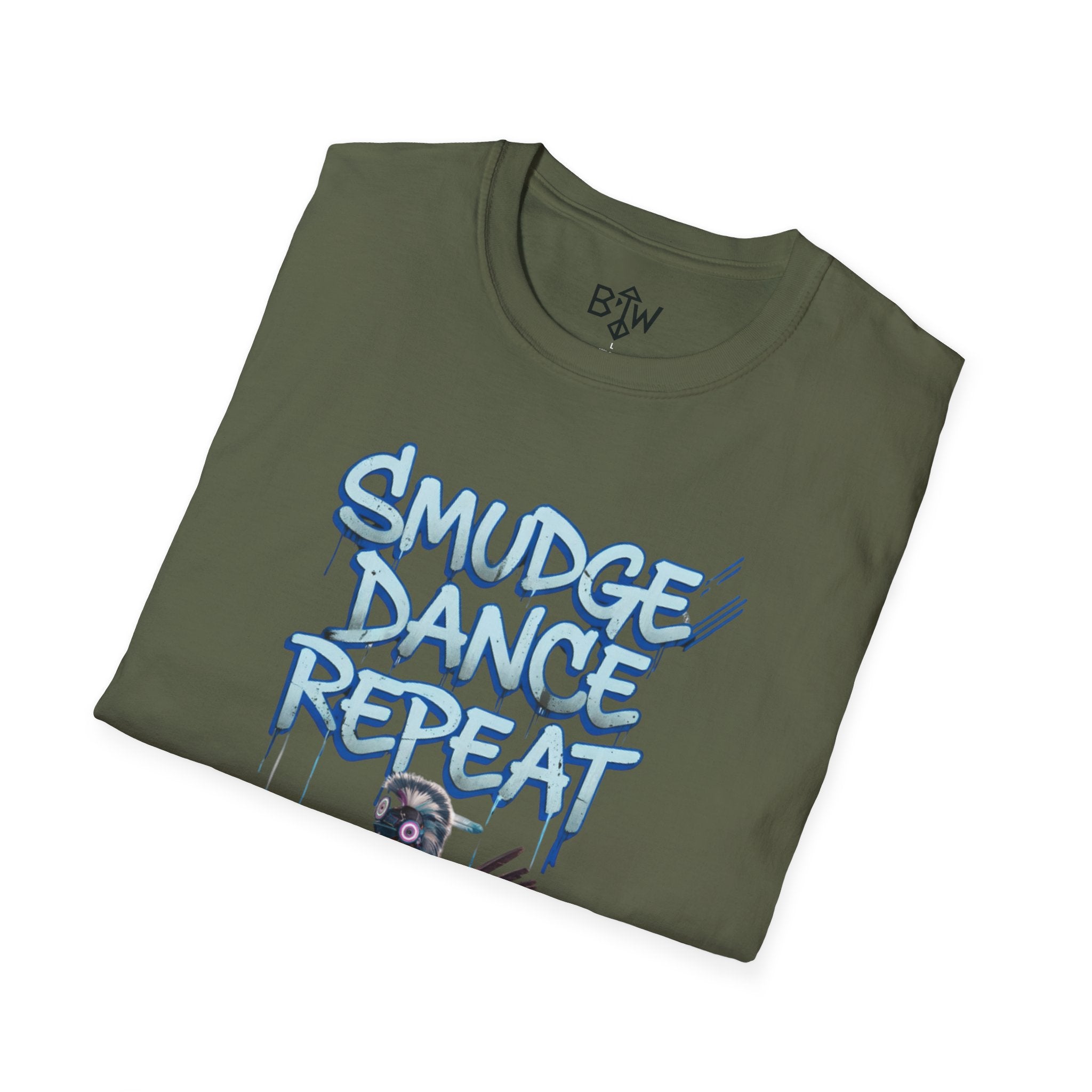 Smudge Dance Repeat T-Shirt — Tribal Dancer Graphic Tee