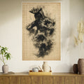 Vintage Native Dancer Art Poster - Tribal Photo Print