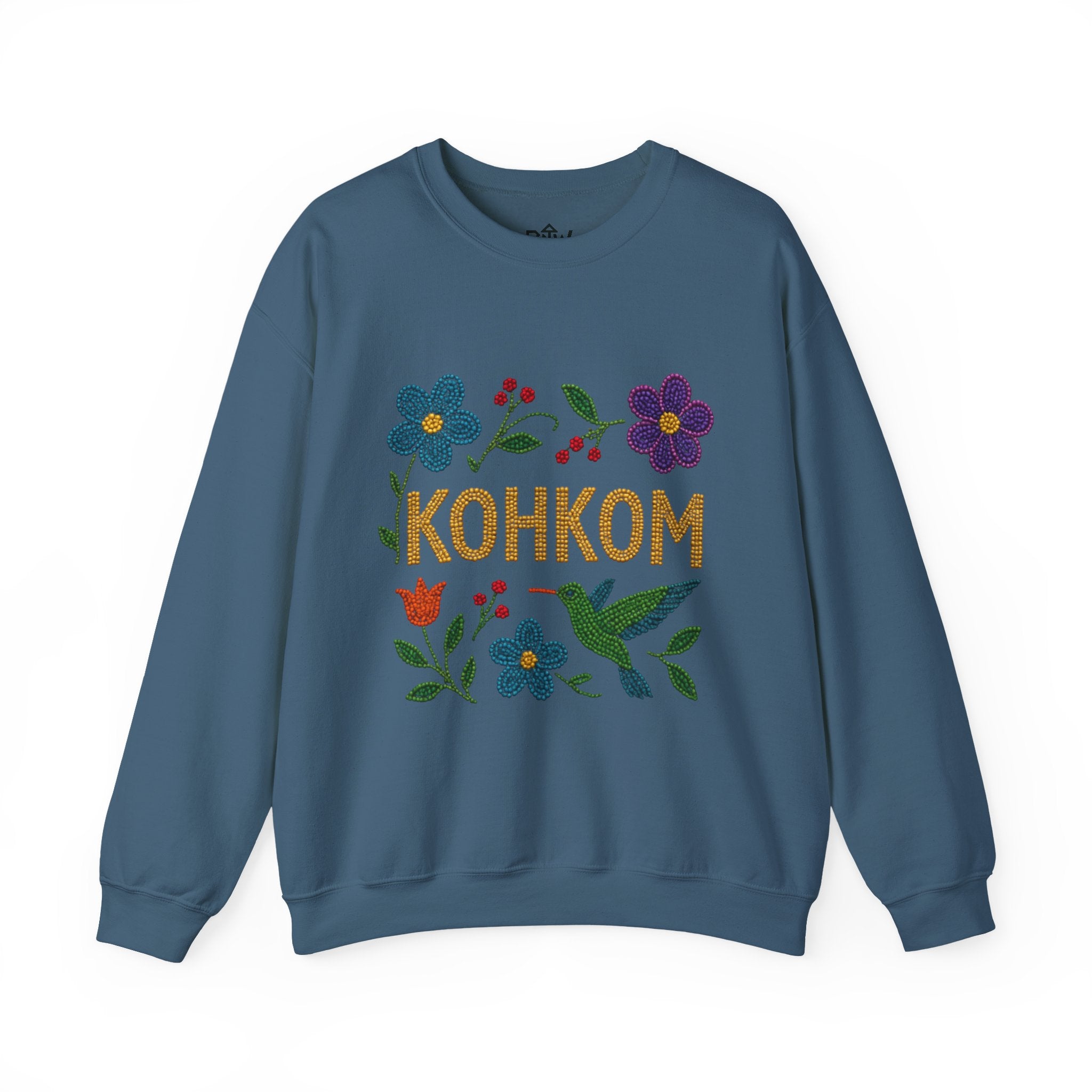 Kohkom Floral Crewneck Sweatshirt — Mother’s Day Indigenous-Inspired Sweatshirt