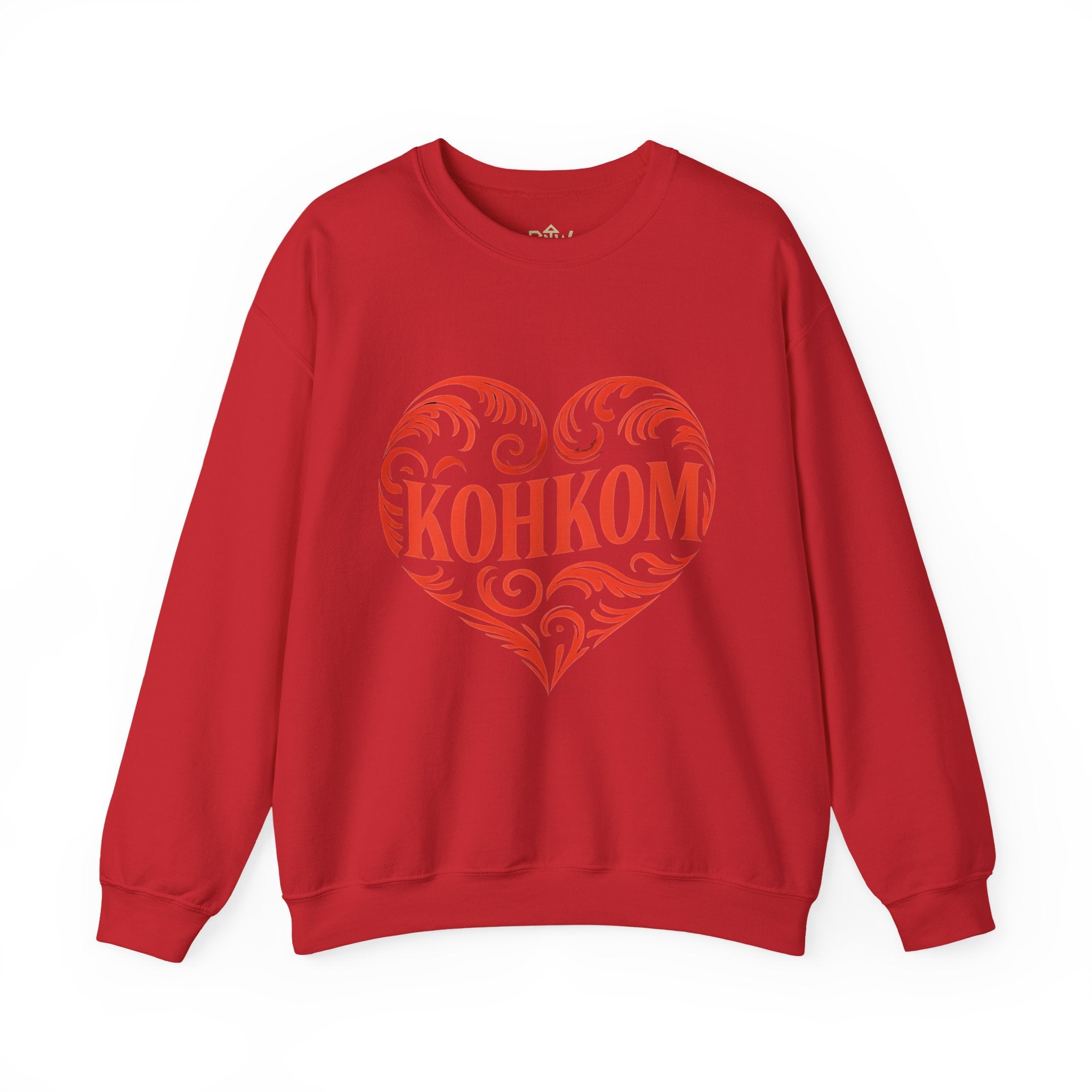 KOHKOM Heart Crewneck Sweatshirt — Floral Tribal Grandma Gift