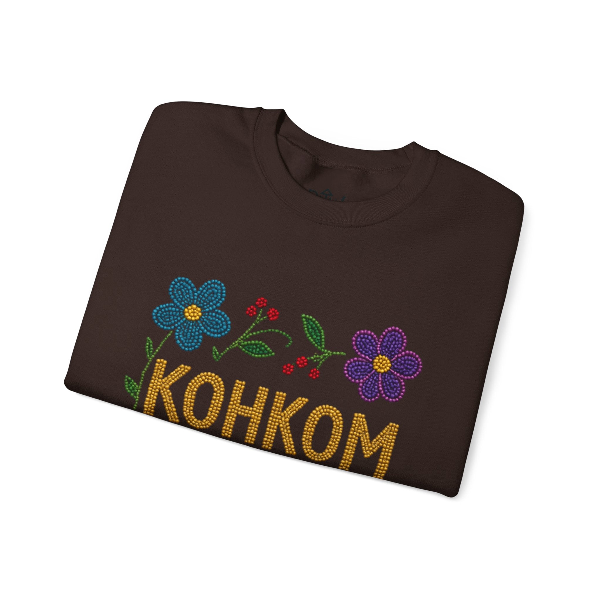 Kohkom Floral Crewneck Sweatshirt — Mother’s Day Indigenous-Inspired Sweatshirt
