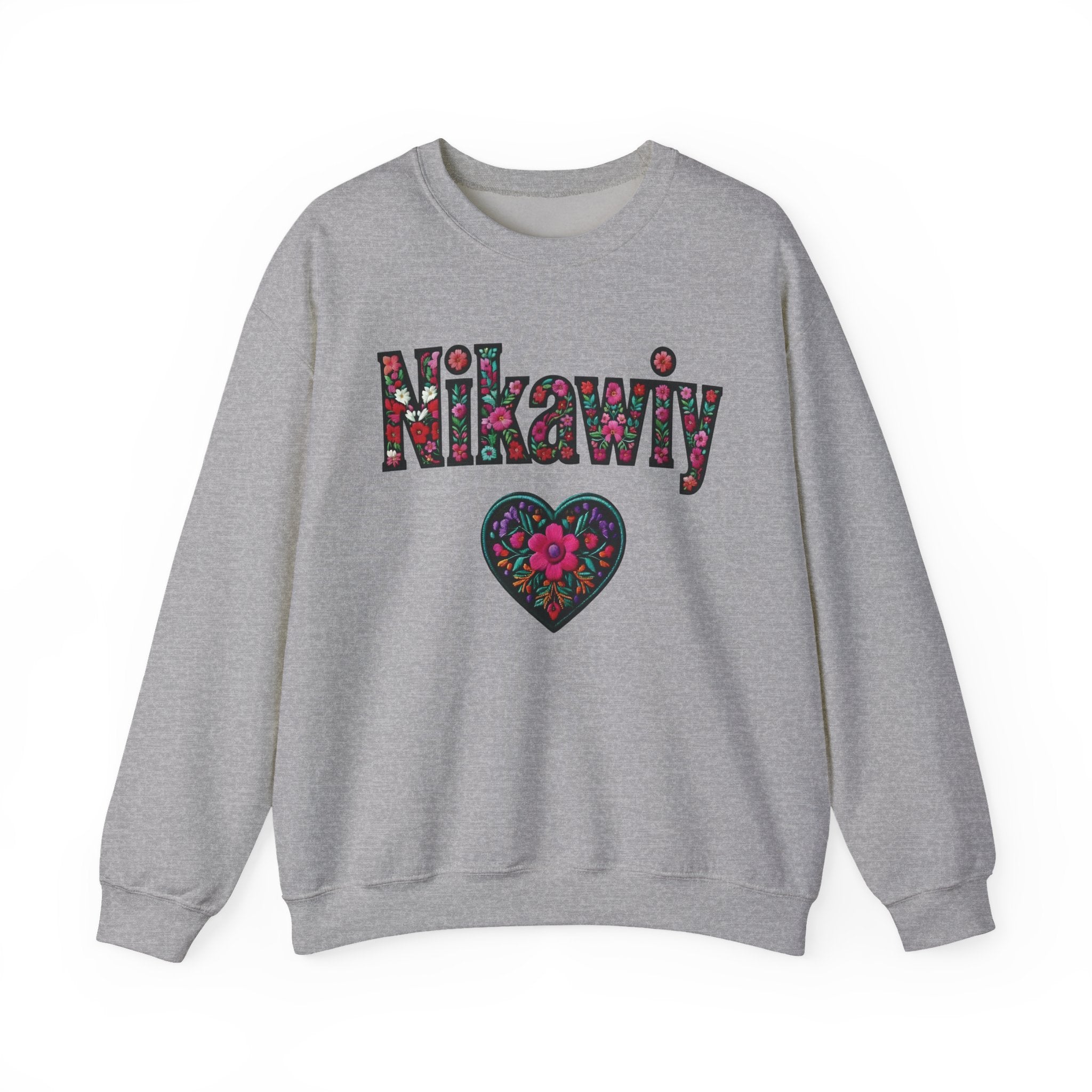 Nikawiy Floral Heart Sweatshirt