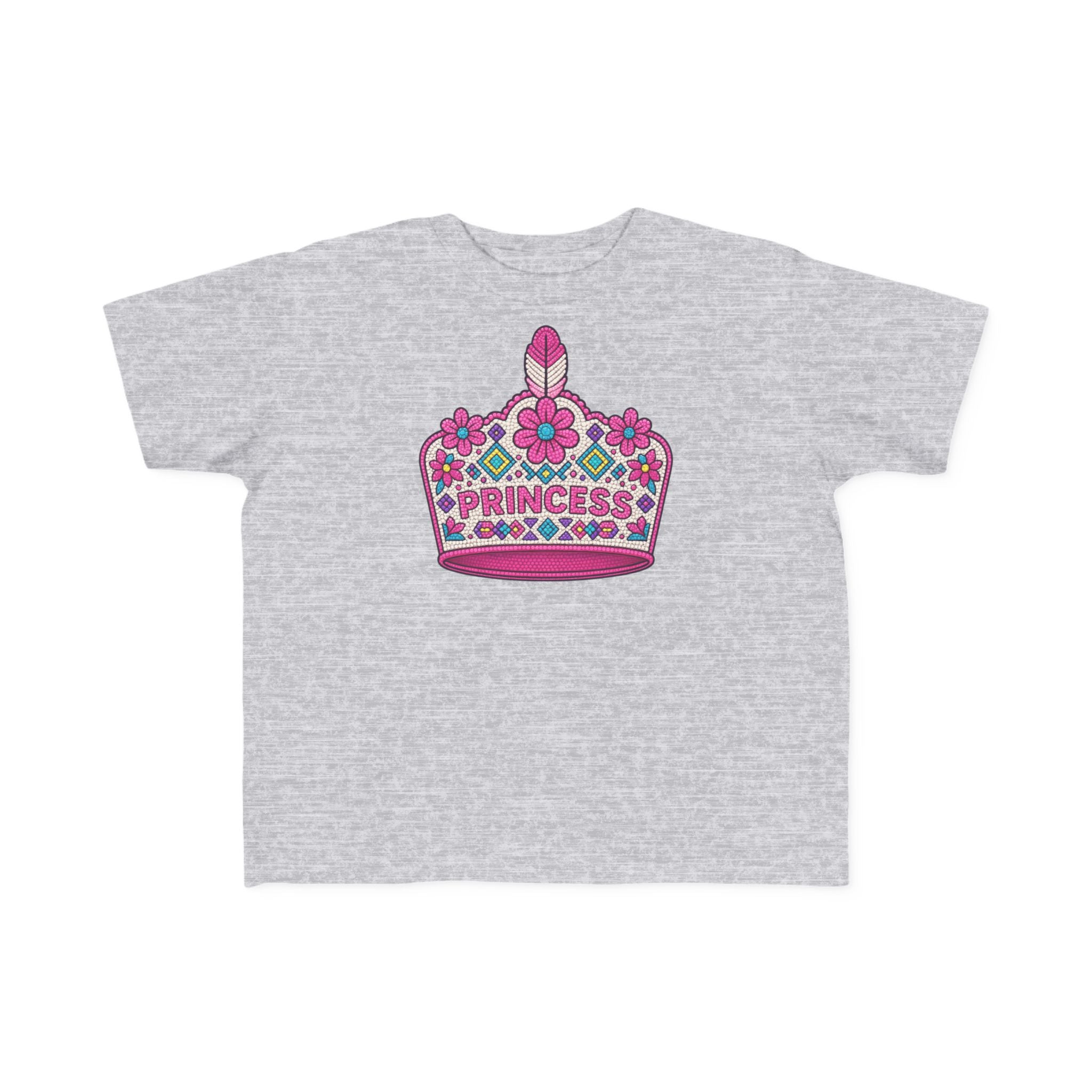 Toddler Princess Crown Tee — Pink 'Princess' Graphic Kids Shirt