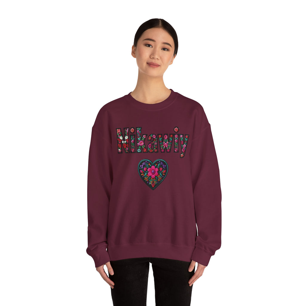 Nikawiy Floral Heart Sweatshirt