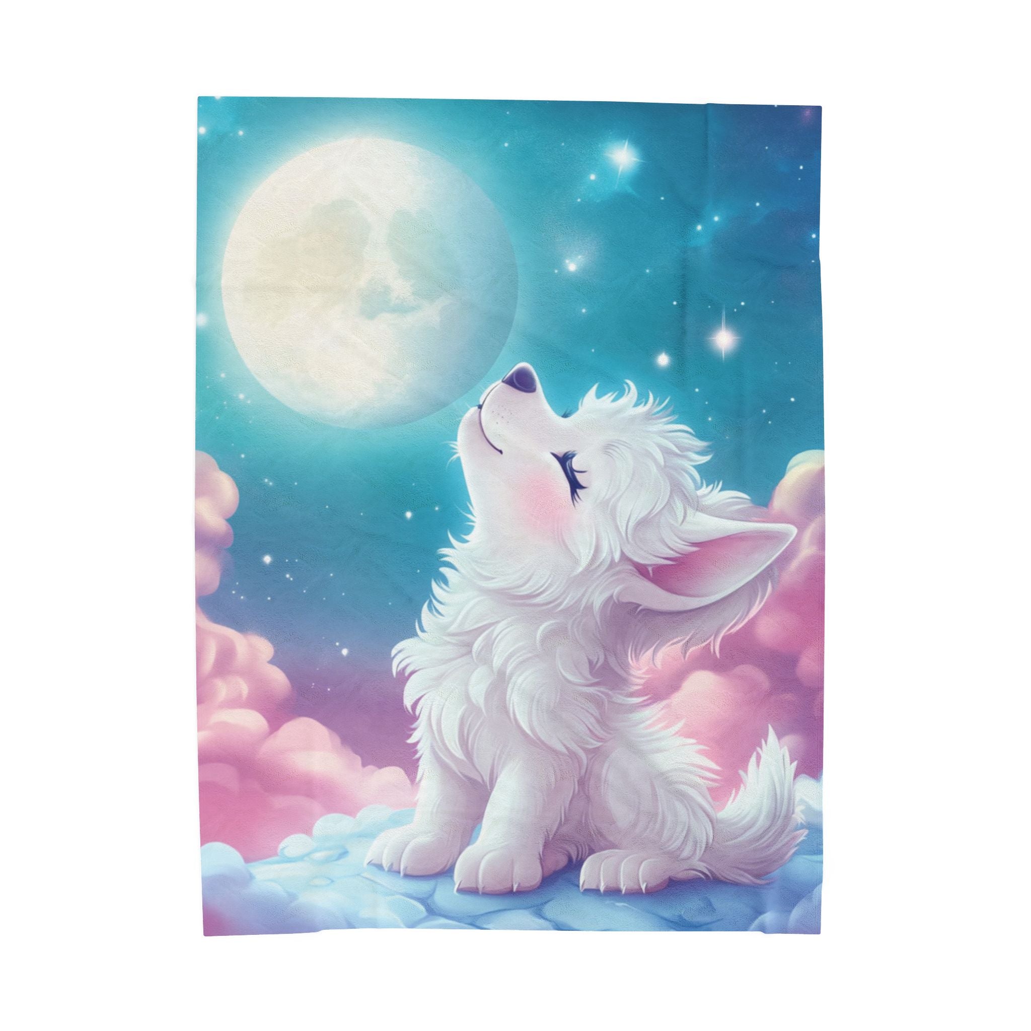 Cute White Wolf - Indigenous Designer Creation