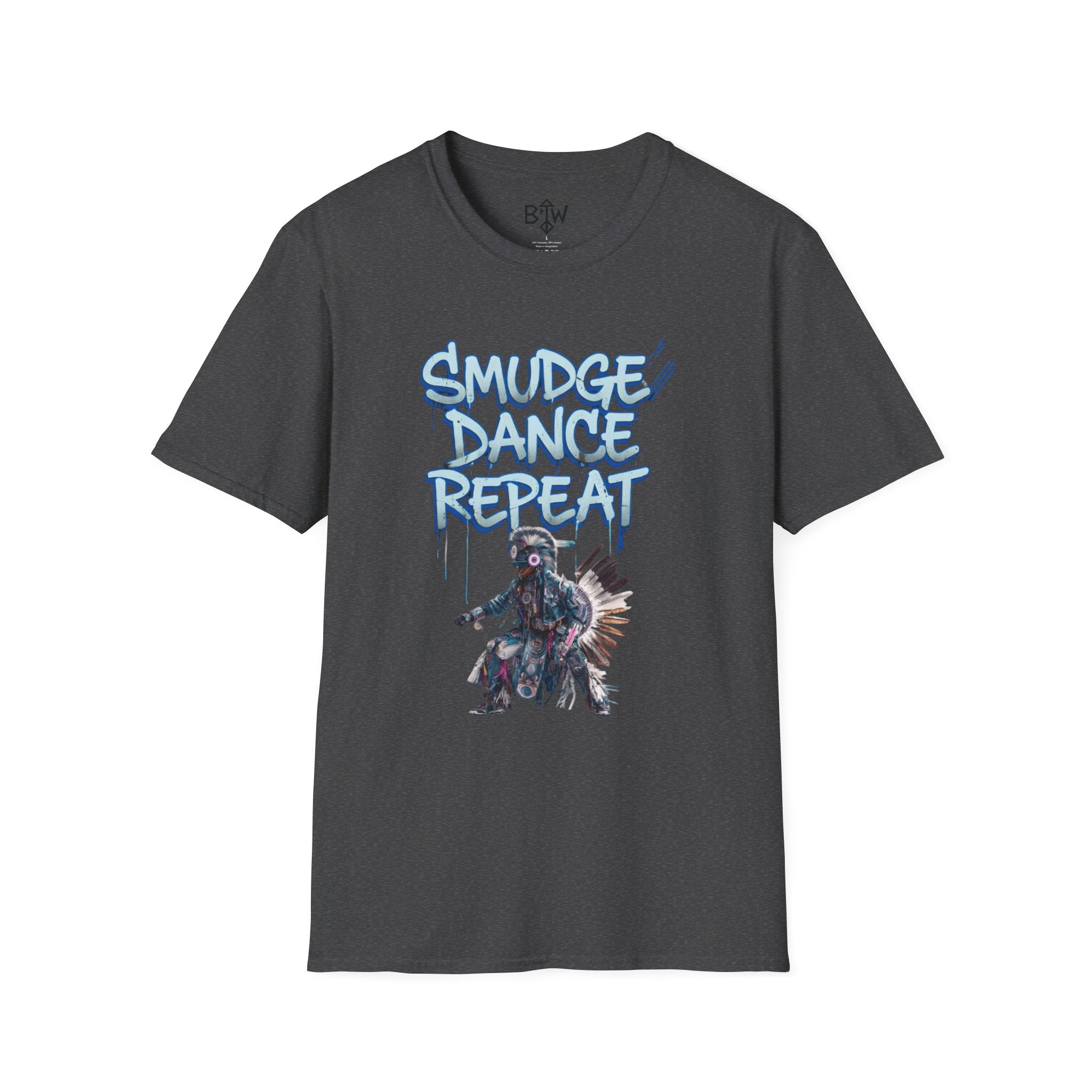 Smudge Dance Repeat T-Shirt — Tribal Dancer Graphic Tee