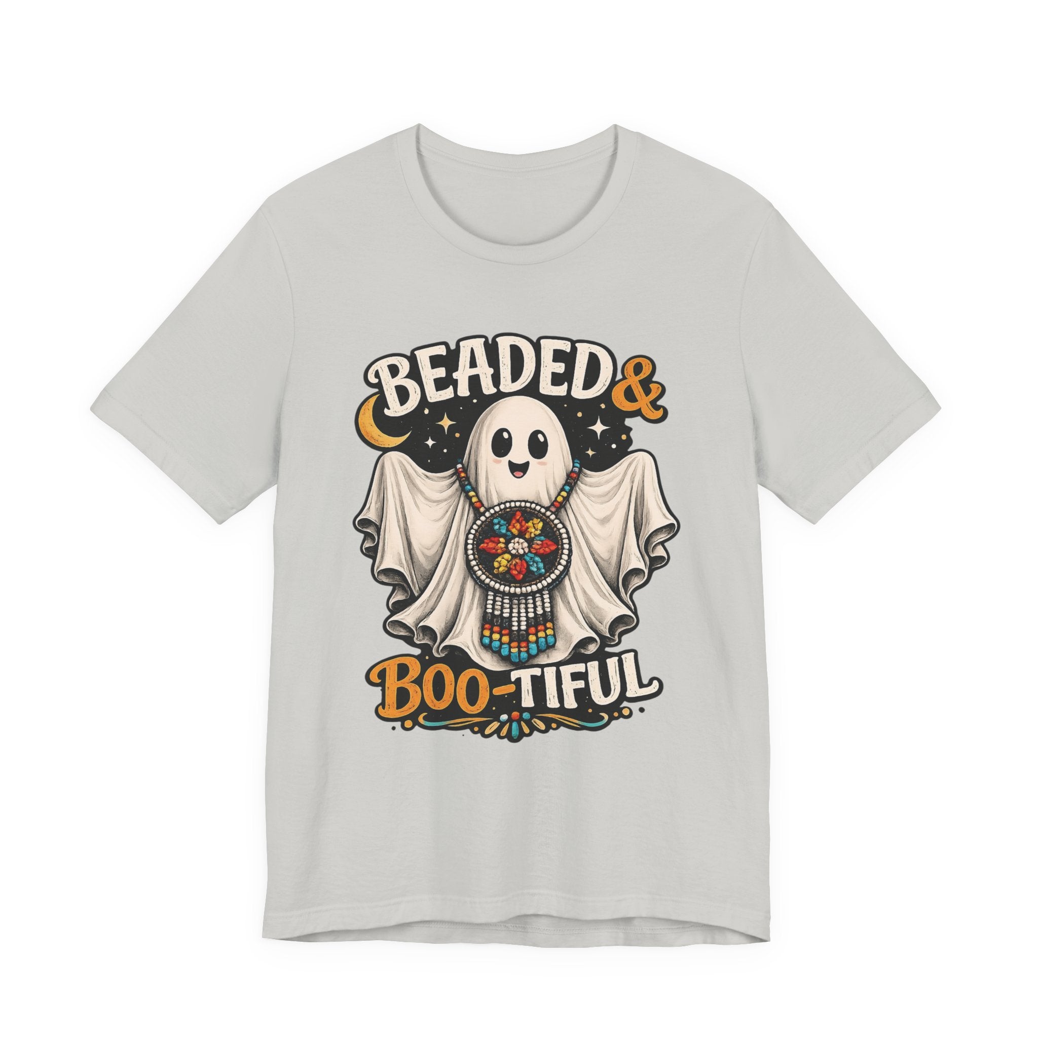 Beaded & Boo-tiful Ghost Tee — Halloween Costume Beadwork T‑Shirt