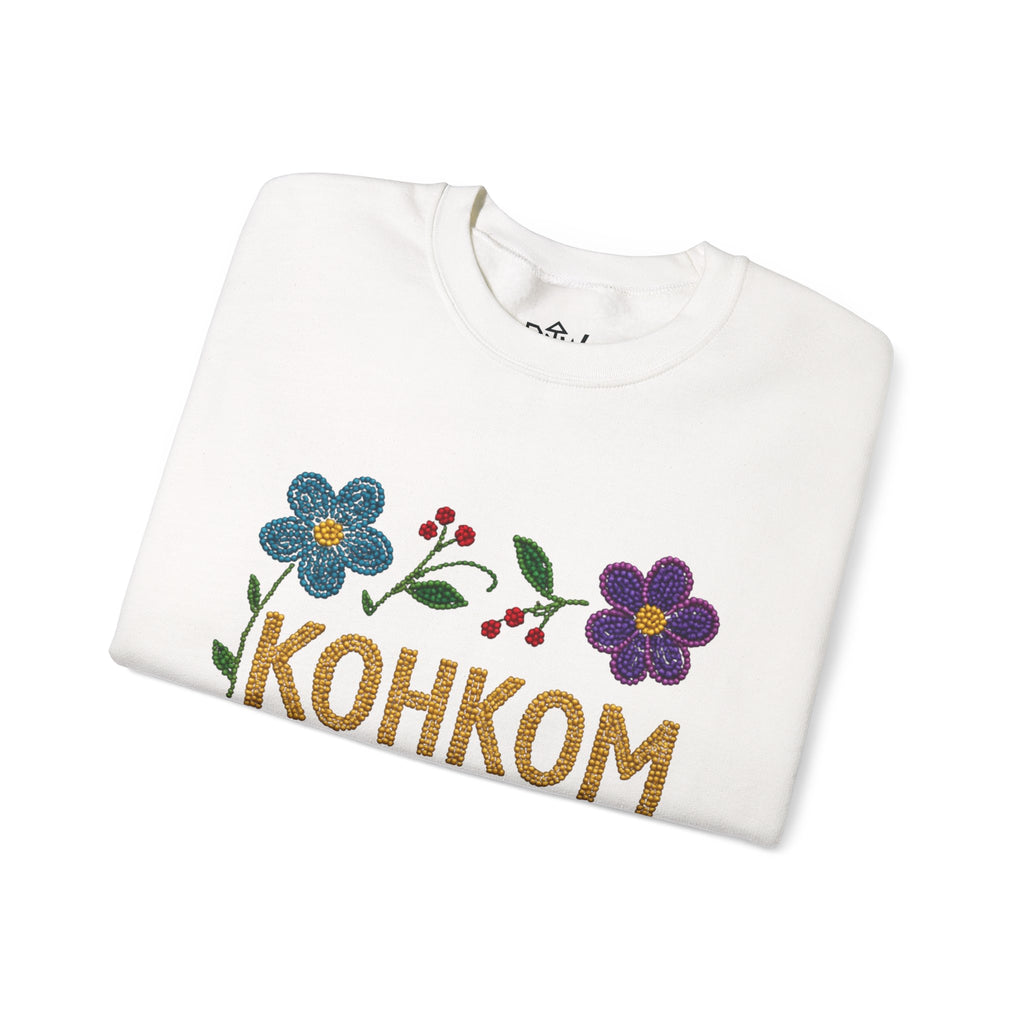 Kohkom Floral Crewneck Sweatshirt — Mother’s Day Indigenous-Inspired Sweatshirt